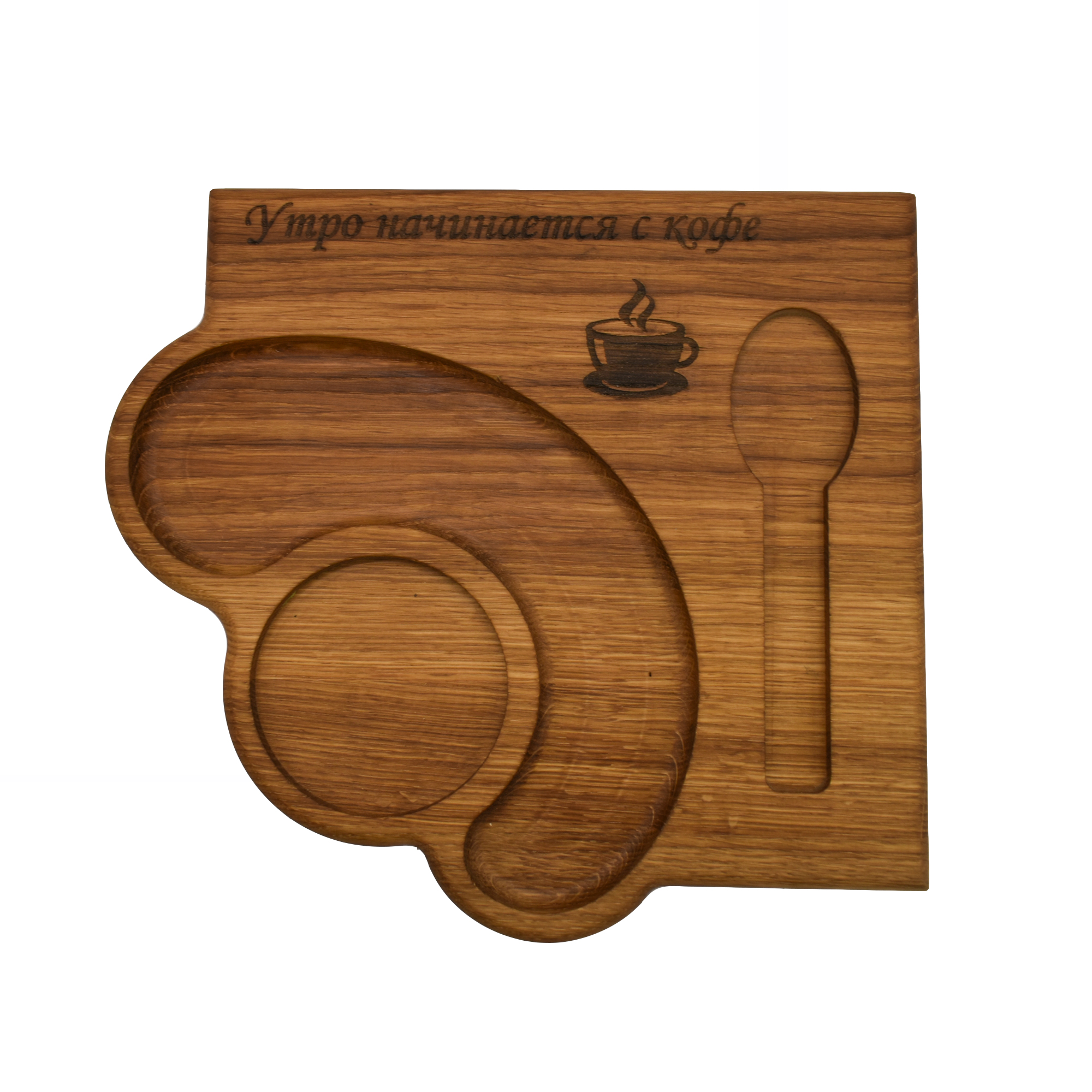 Менажница 23х25х2см ДомВуд Утро с кофе Дуб Д192