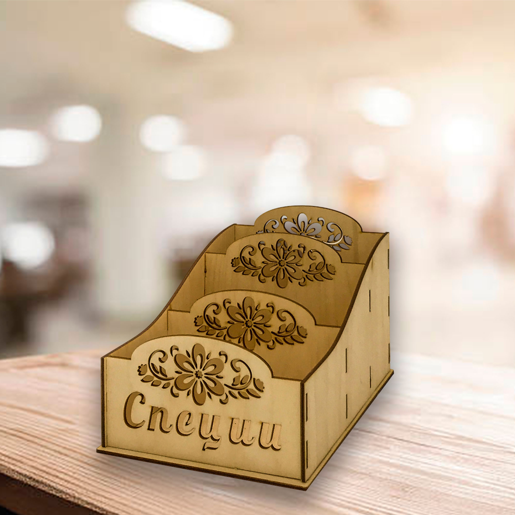 Ящик для специй 24,6х15,5х12,5см ДомВуд Экошпон Ф22