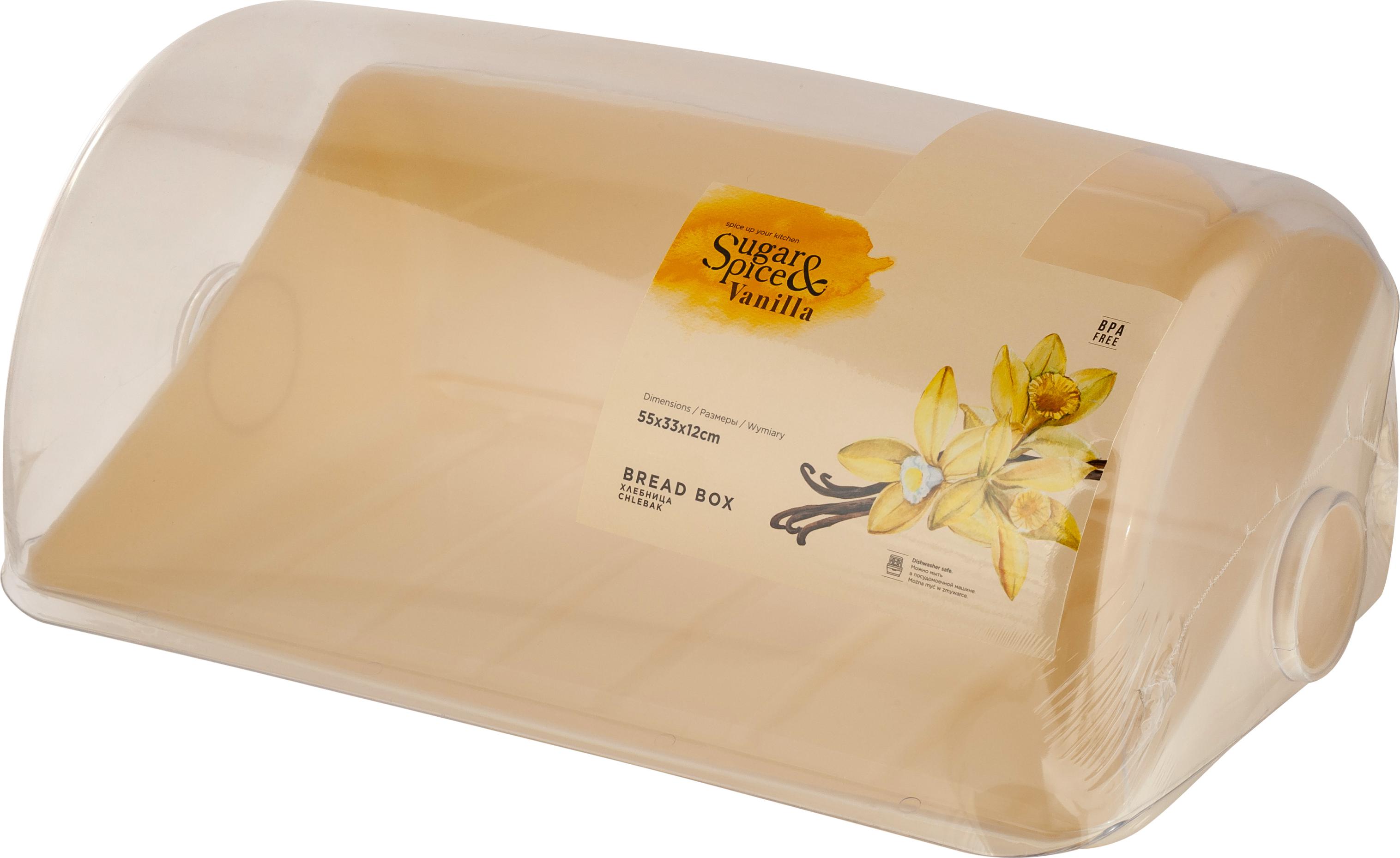 Хлебница 395х250х177мм пластик Sugar&Spice Vanilla шампань