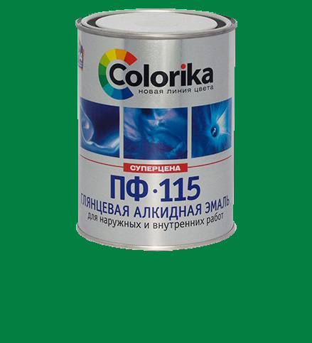 Эмаль ПФ-115 0,8кг ярко-зеленая "Colorika"