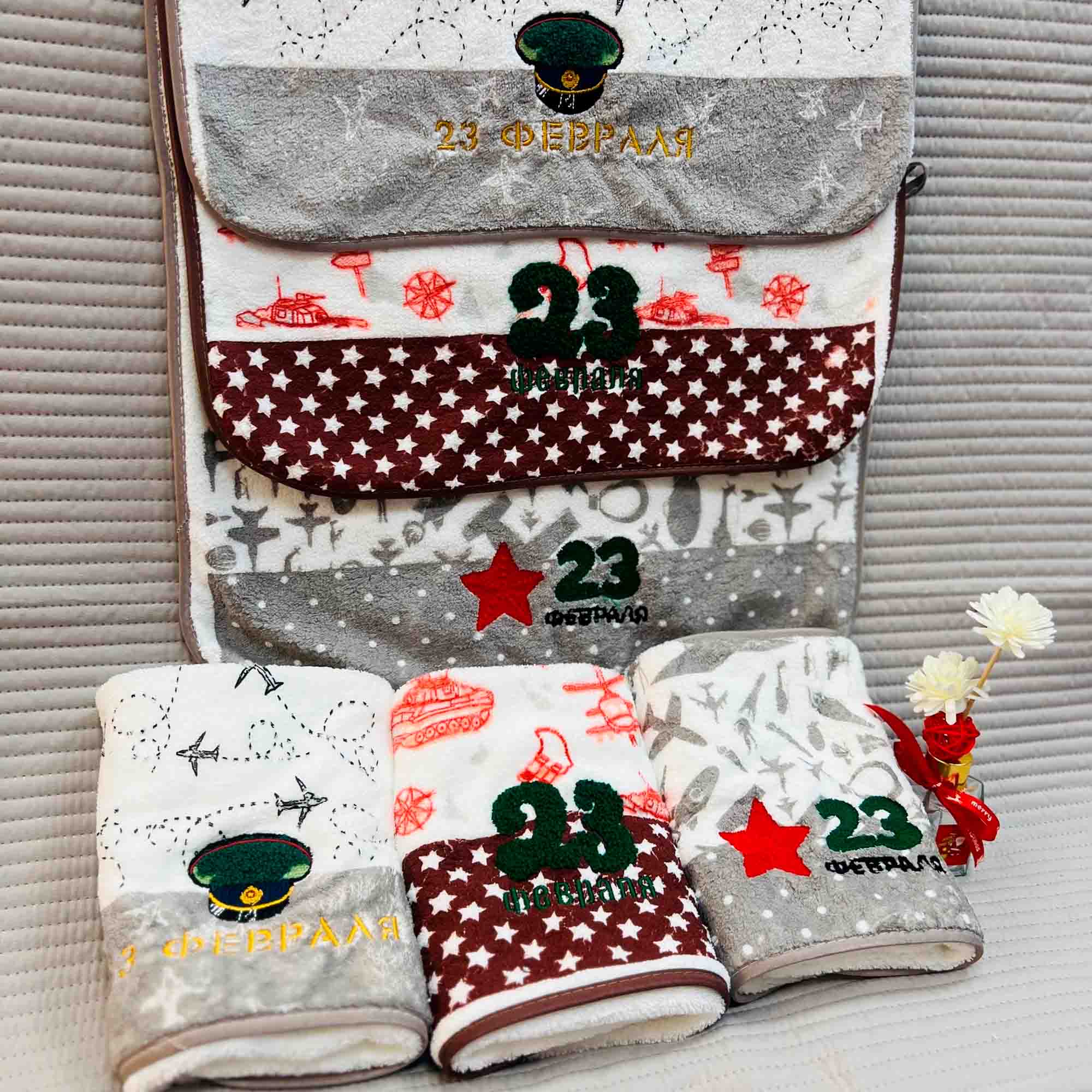 Полотенце 40х60 23 Февраля, микрофибра