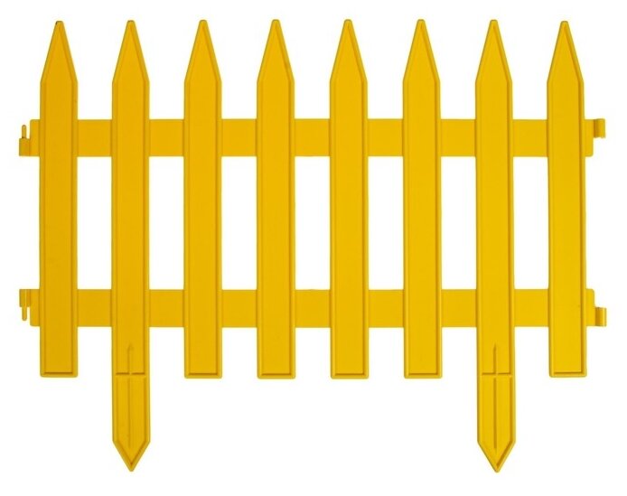 Забор декоративный № 1-желтый 35х300, 7 секций