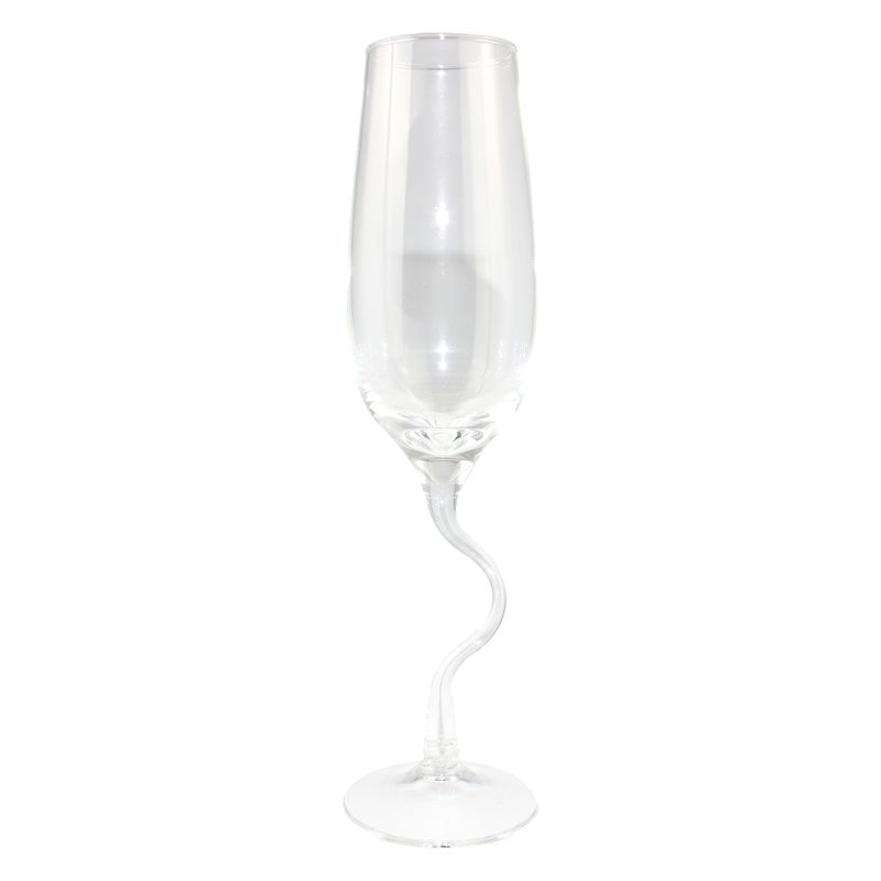 Бокал для шампанского 180мл 6шт изогнутая нога 100/2 гладь гор.отрезка БС 6403