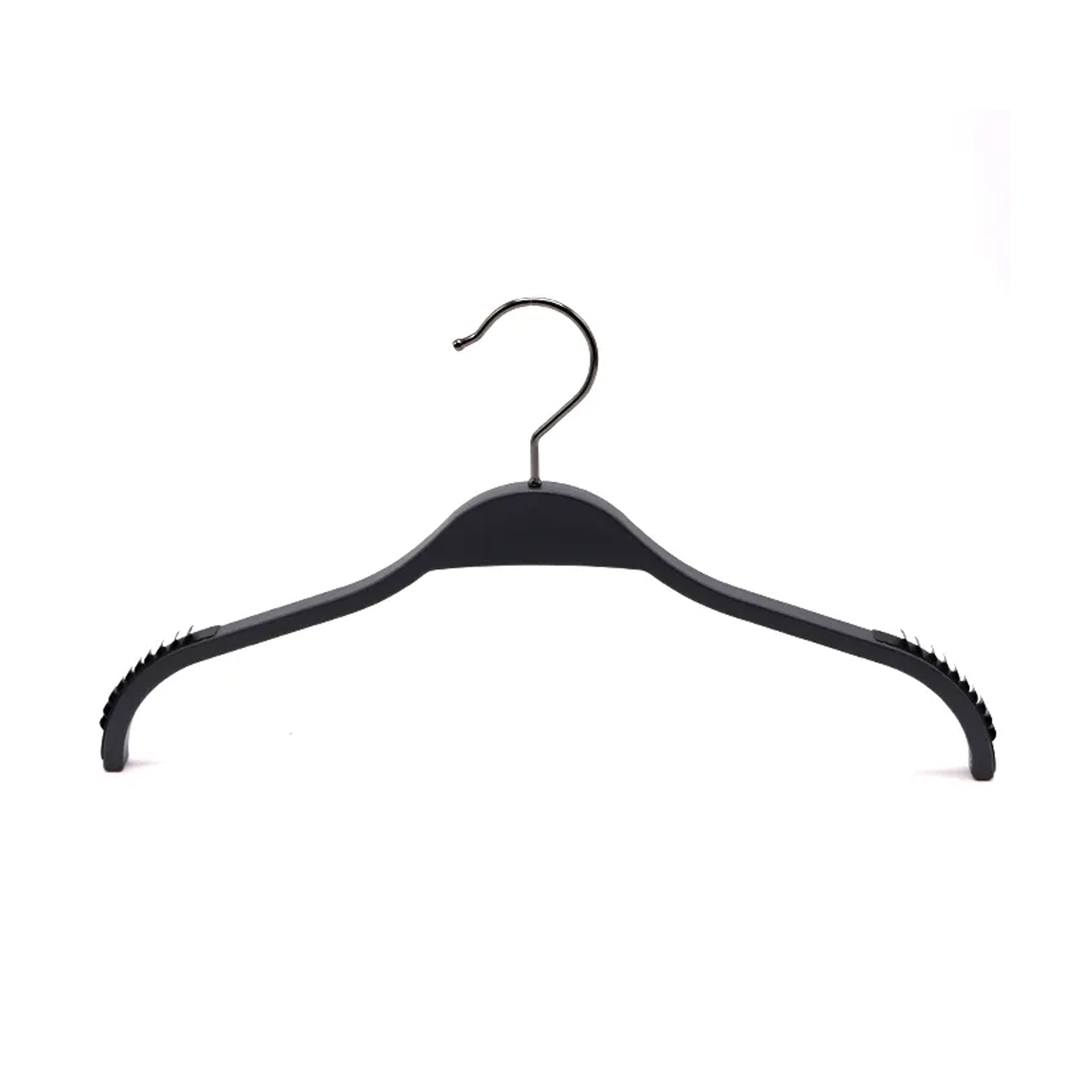 Вешалка для одежды противоскользящая, пластик, черная РД12751