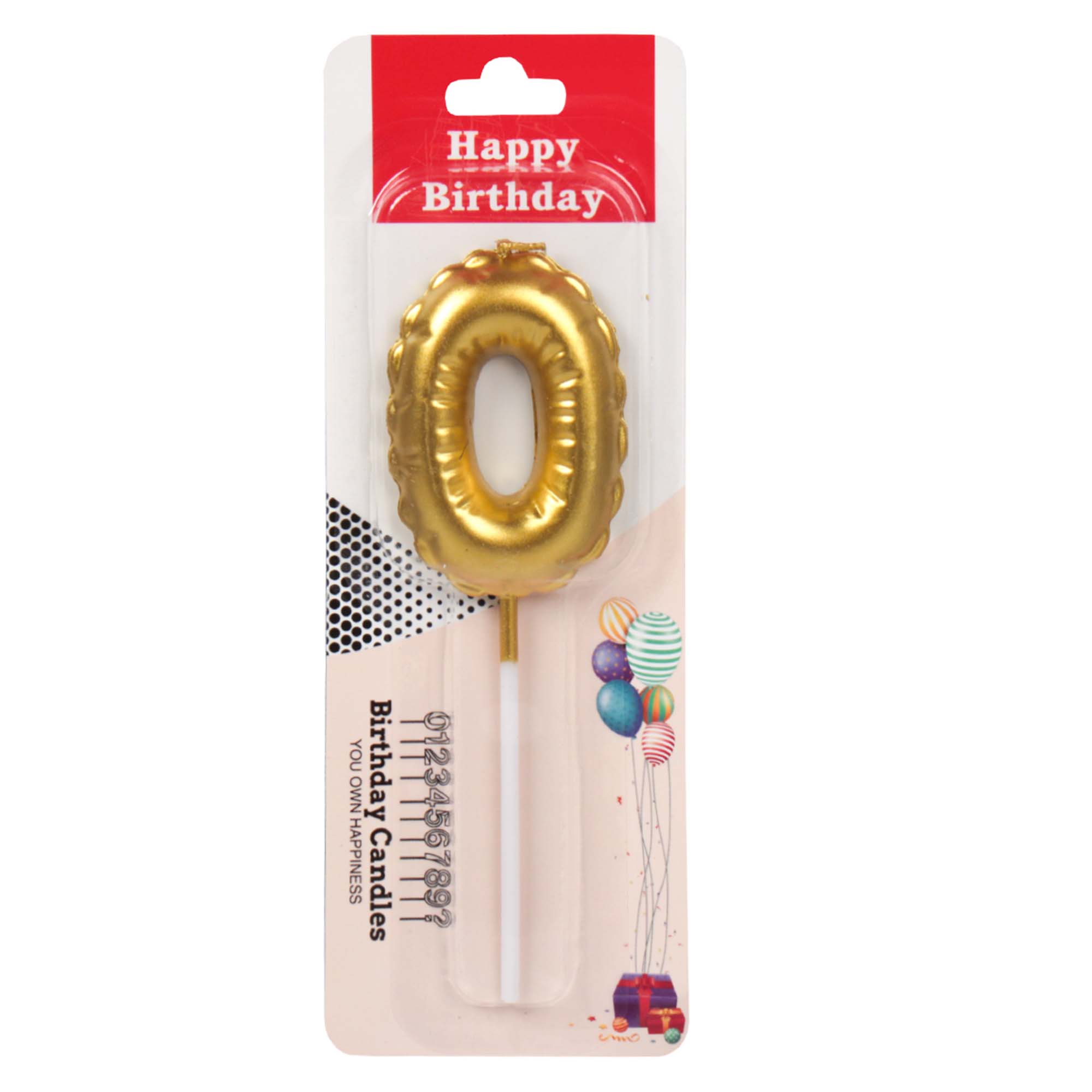 Свеча Цифра Шарик KL-26 золото