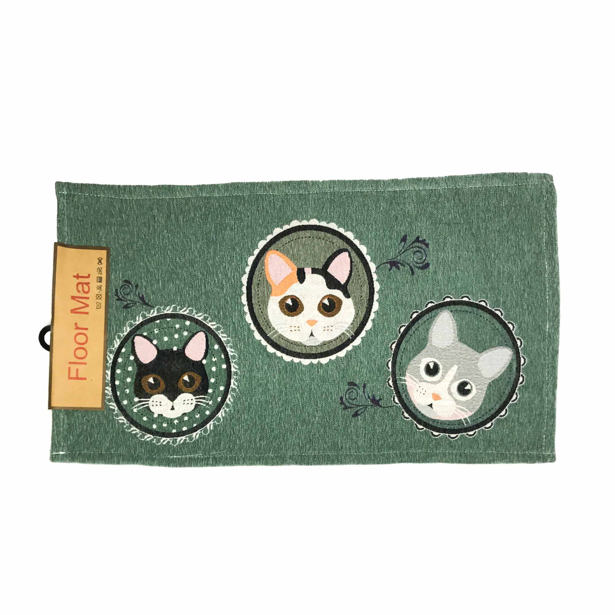 Коврик универсальный 45х80см КОШКИ зеленый РД88739 Коврик универсальный 45х80см КОШКИ зеленый РД88739