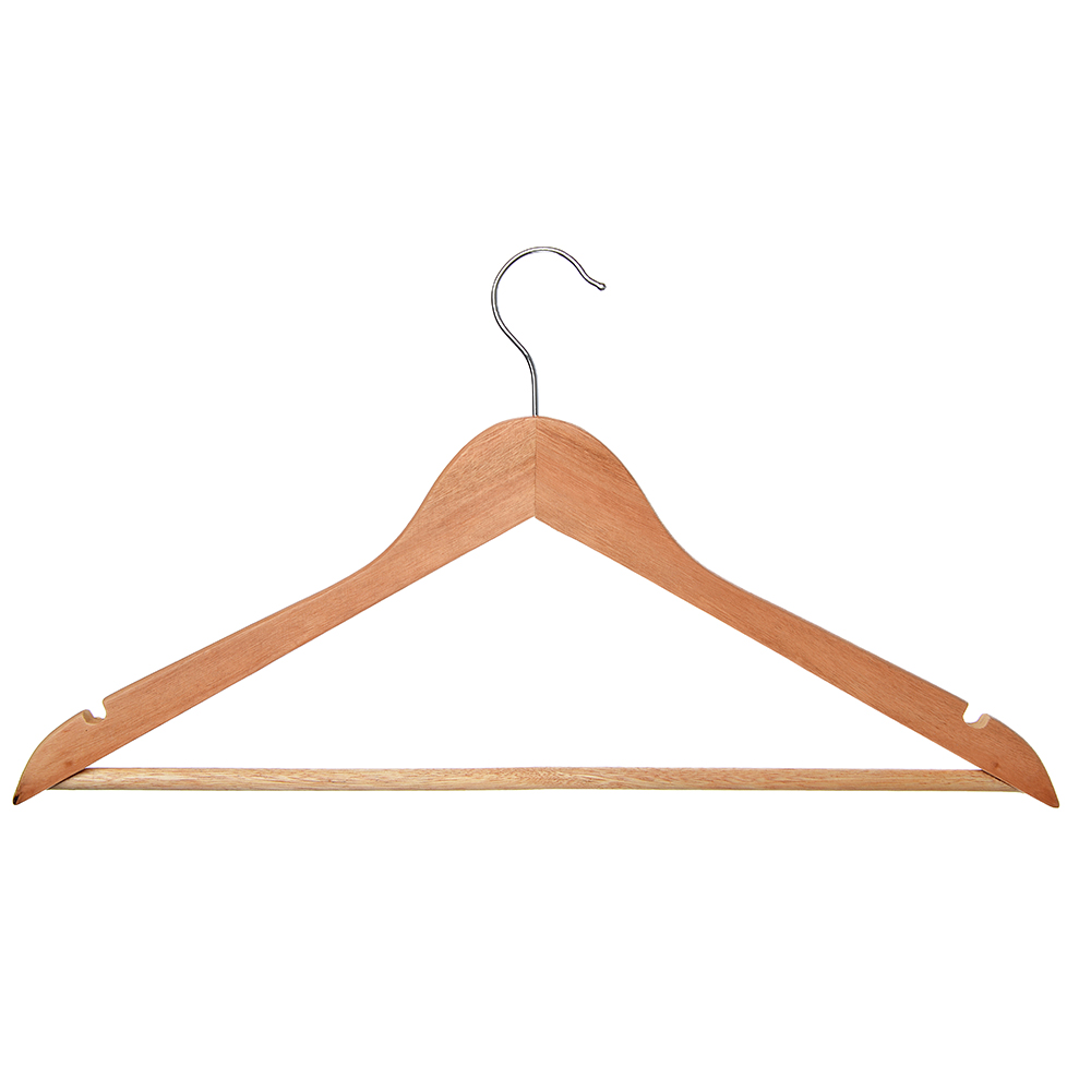 Набор вешалок для одежды 3шт. дерево, светлое дерево РД12645