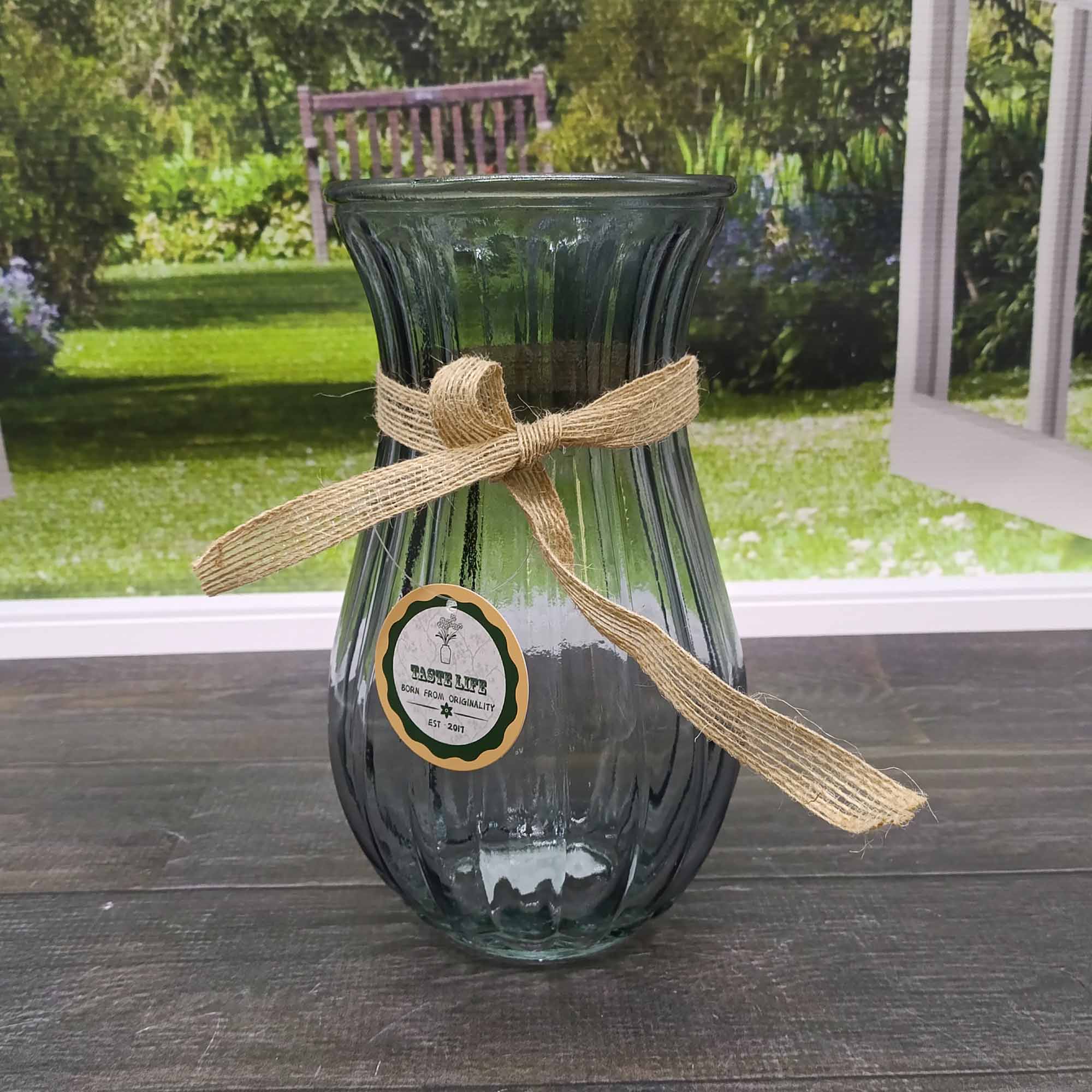 Ваза для цветов 10х21 Дымчатая РД79997