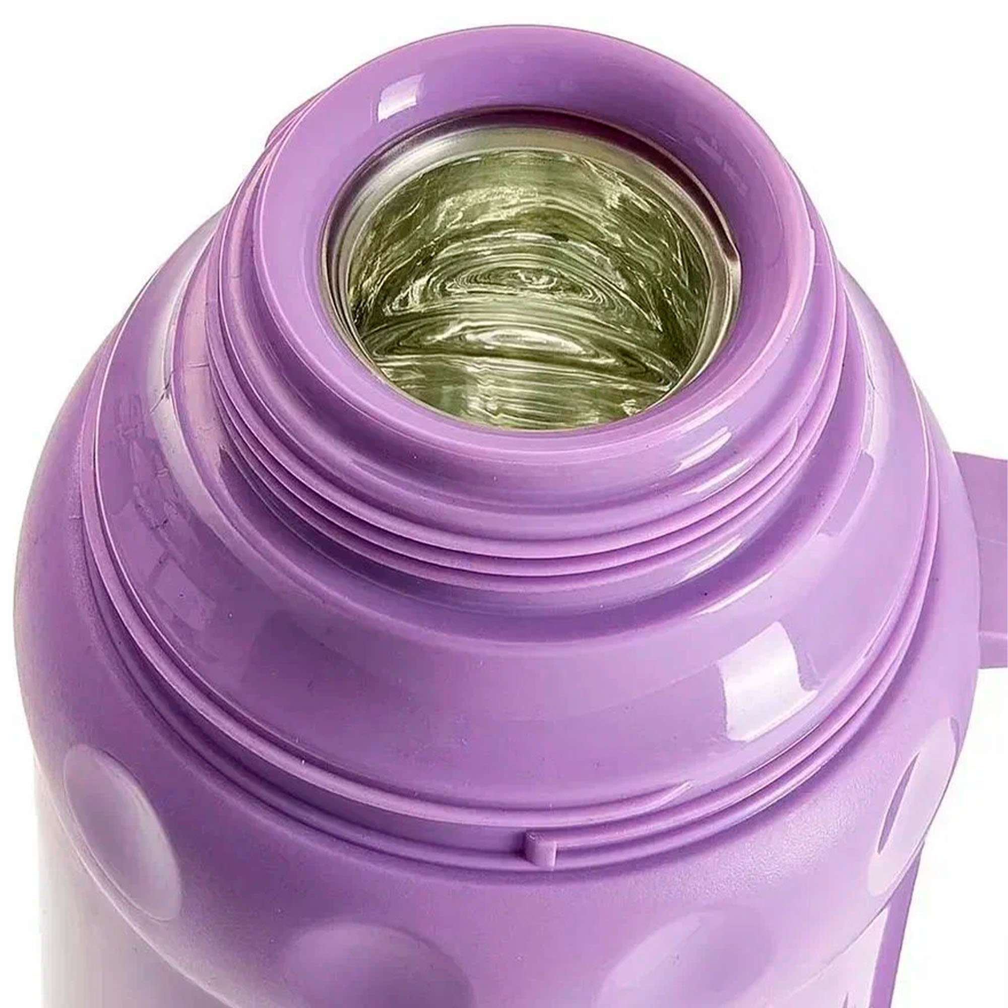 Термос 1,0л со стеклянной колбой 2 крышки-чашки,лавандовый AK-10037S ALPENKOK  