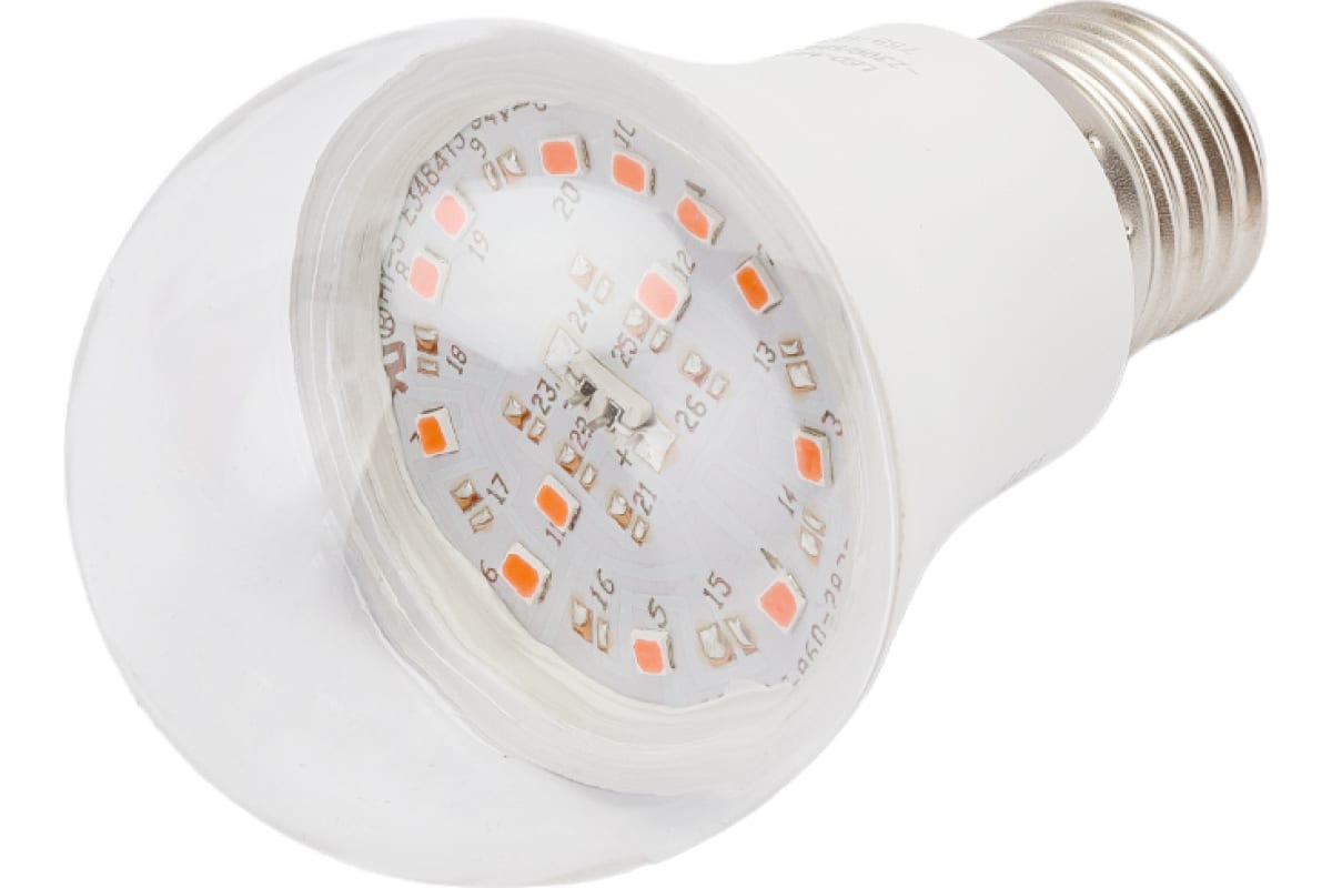 Фито лампа св/д для растений ЛОН А60 E27 15W 15мкмоль/с 110x60 LED-A60-FITO  ASD/InHome 