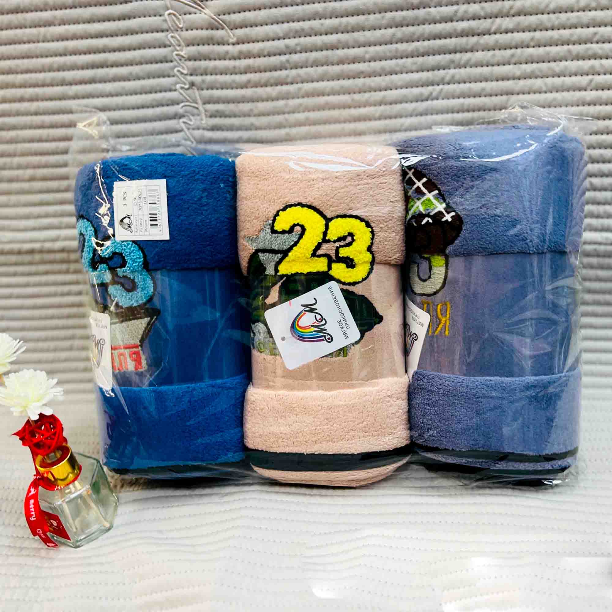 Полотенце 140х70 23 Февраля, микрофибра