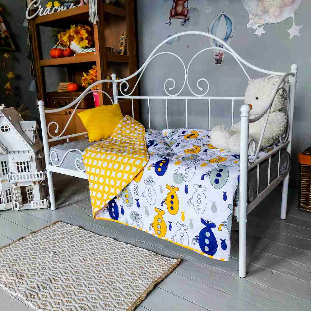 Покрывало стёганное 150*215 ДомВелл (Поплин) Детство 28319/1 Морской бой