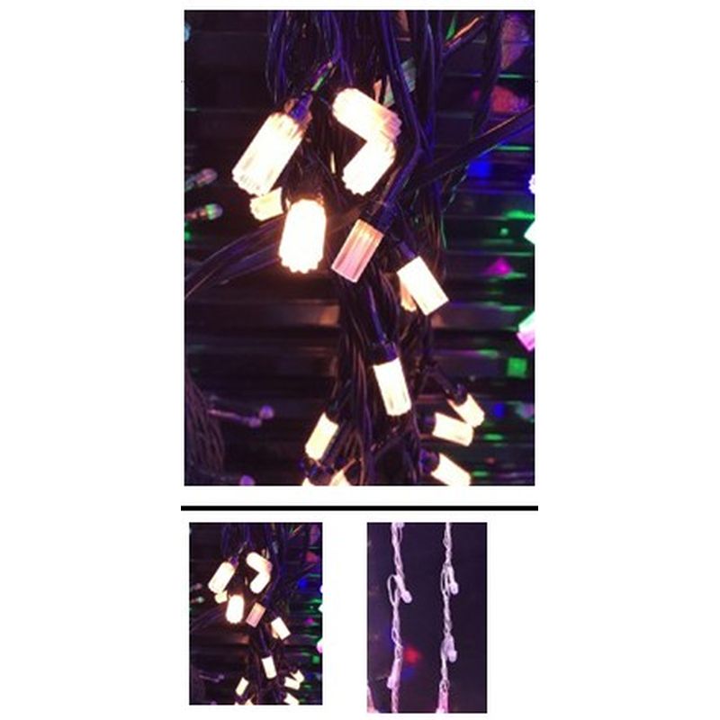 Гирлянда "Нить"  5м, темная нить, 40 LED, свечение желтое теплое