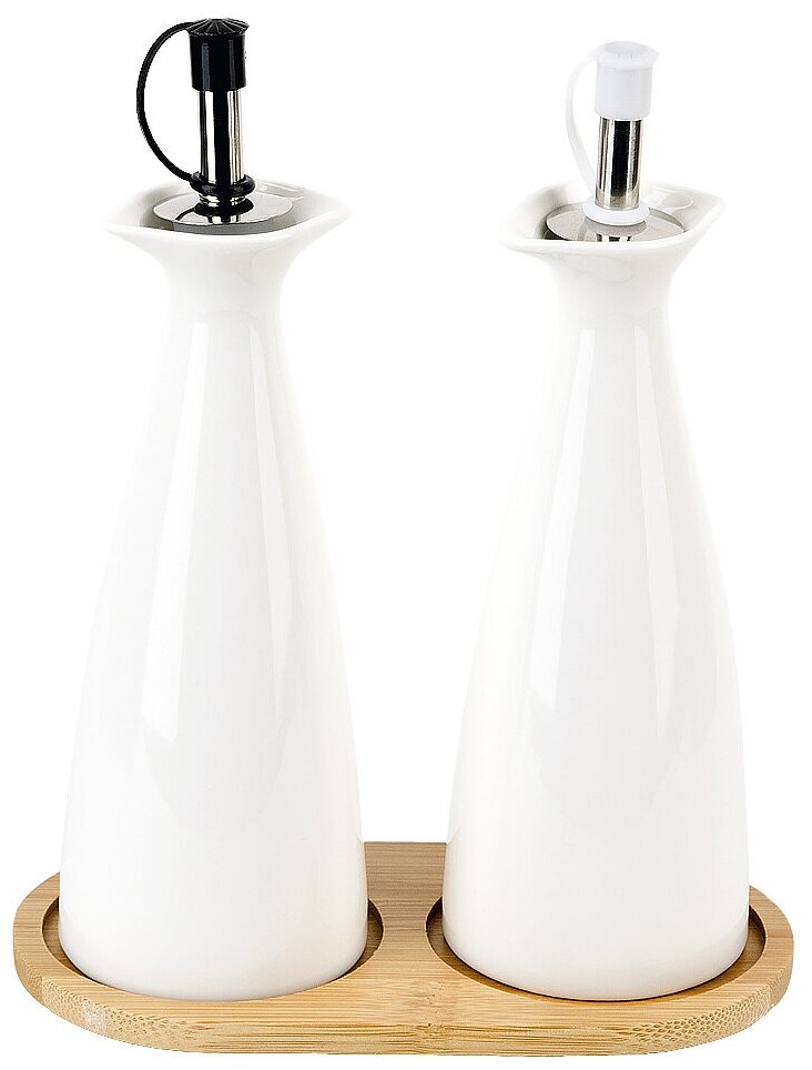 Набор на подставке: 2 бутылки для масла "Naturel" 16х9х21см