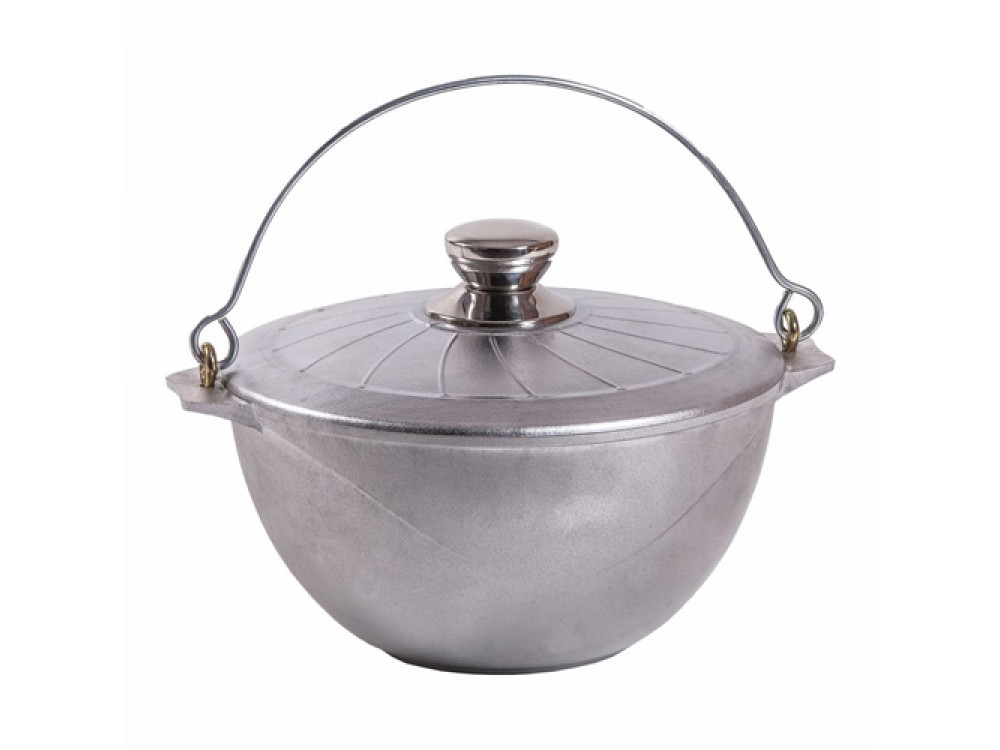 Казан 8л походный литой алюминиевый с крышкой арт. 58300
