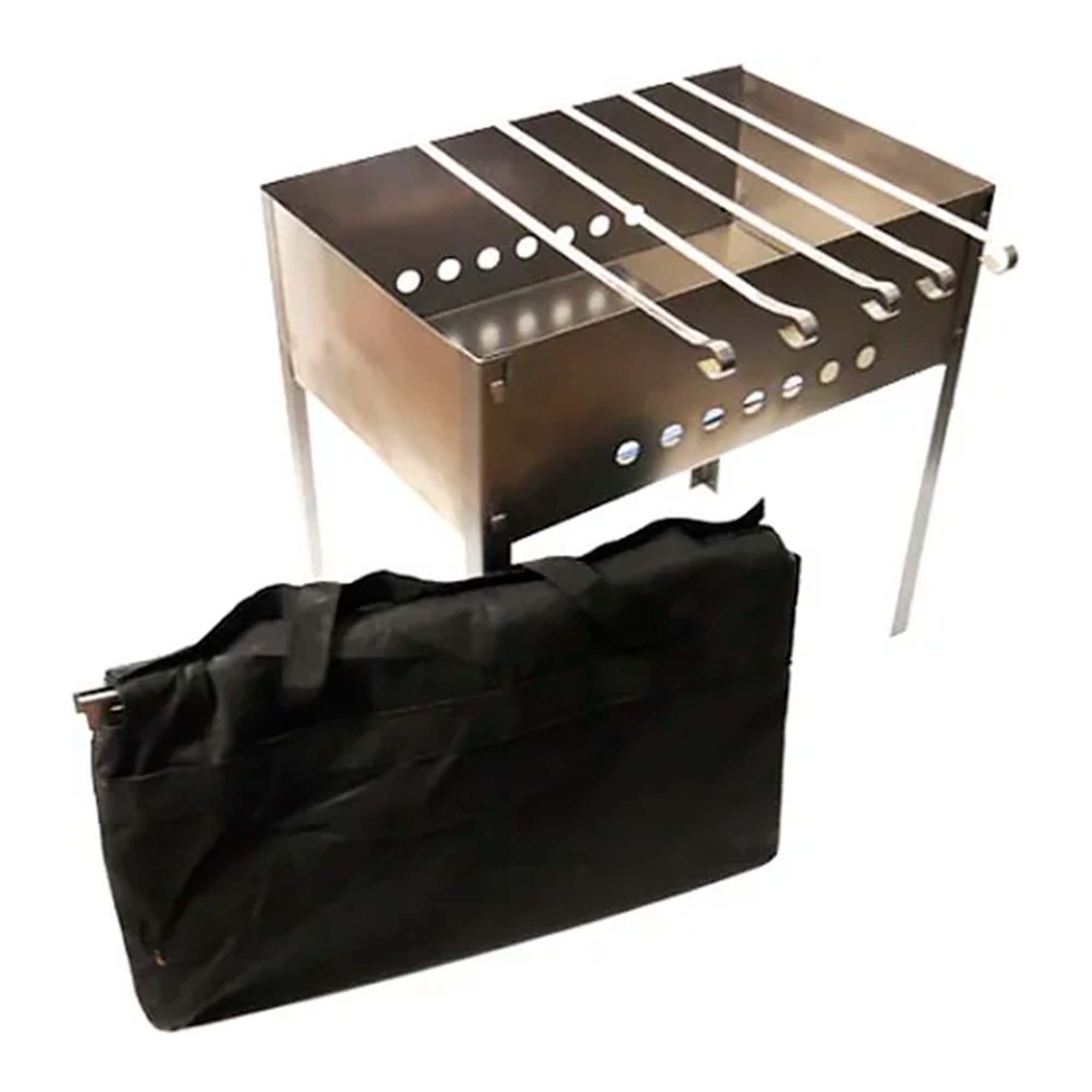 Мангал "Эконом" в сумке (350х250х350 толщ. 0,5мм) + 5х370 шамп.