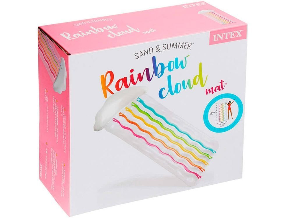 Матрас для плавания 180х86х25см "Радужное облако", уп.6