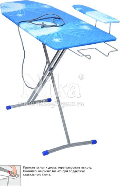 Доска гладильная "Ника 4 + авт."  (1225х380) пу, пр, удл.