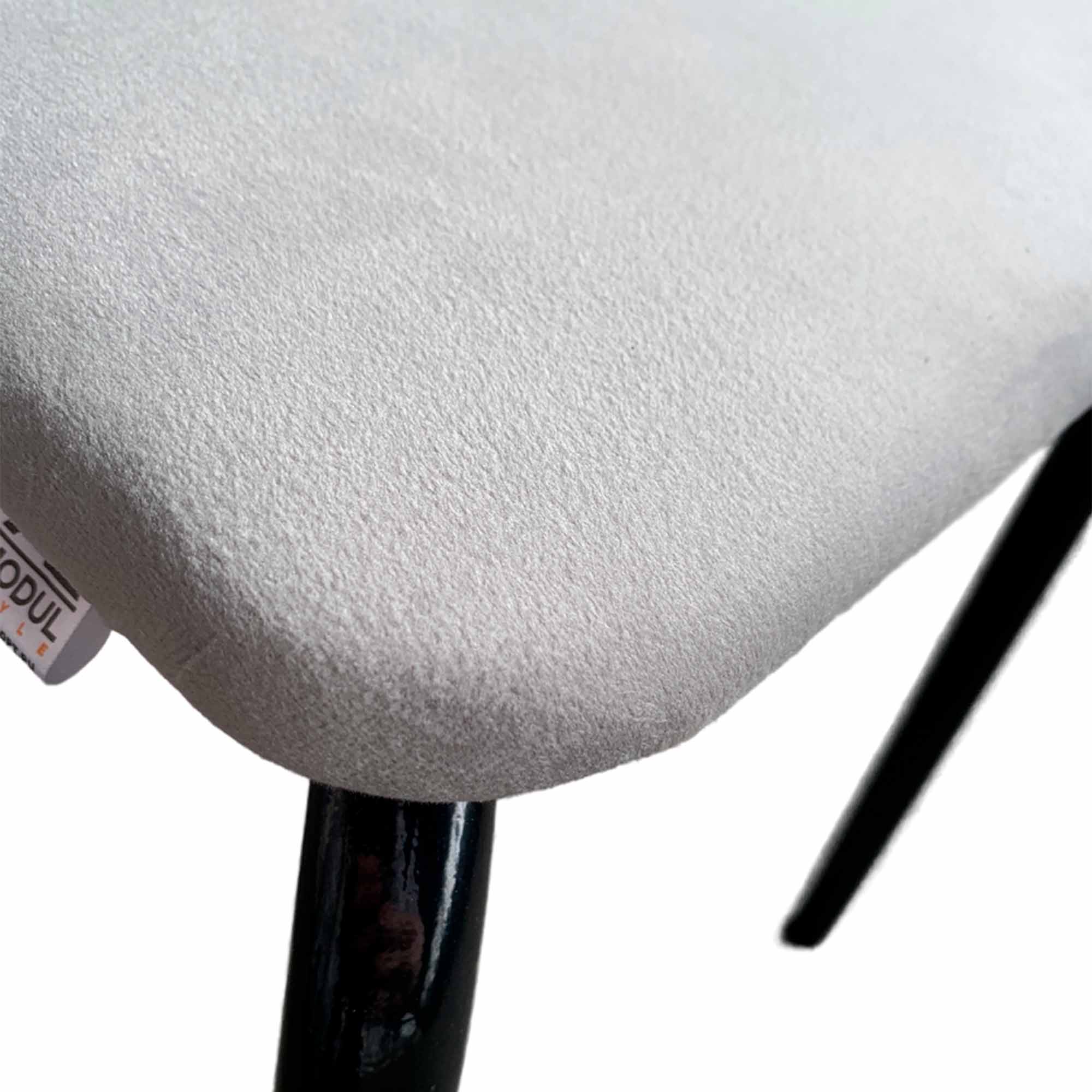 Табурет 22 квадрат велюр шторм 024 серый на черн гл