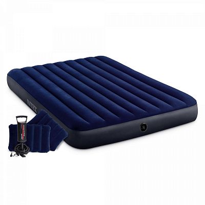  Надувной матрас Classic Downy Airbed Fiber-Tech, 152х203х25см с подушками и насосом, уп.3