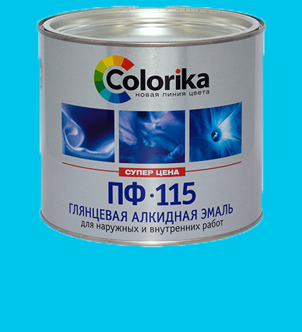 Эмаль ПФ-115 1,8кг голубая "Colorika" 