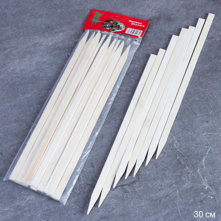 Шампура-шпажки бамбуковые 25 штук 9ммх35см GR-44