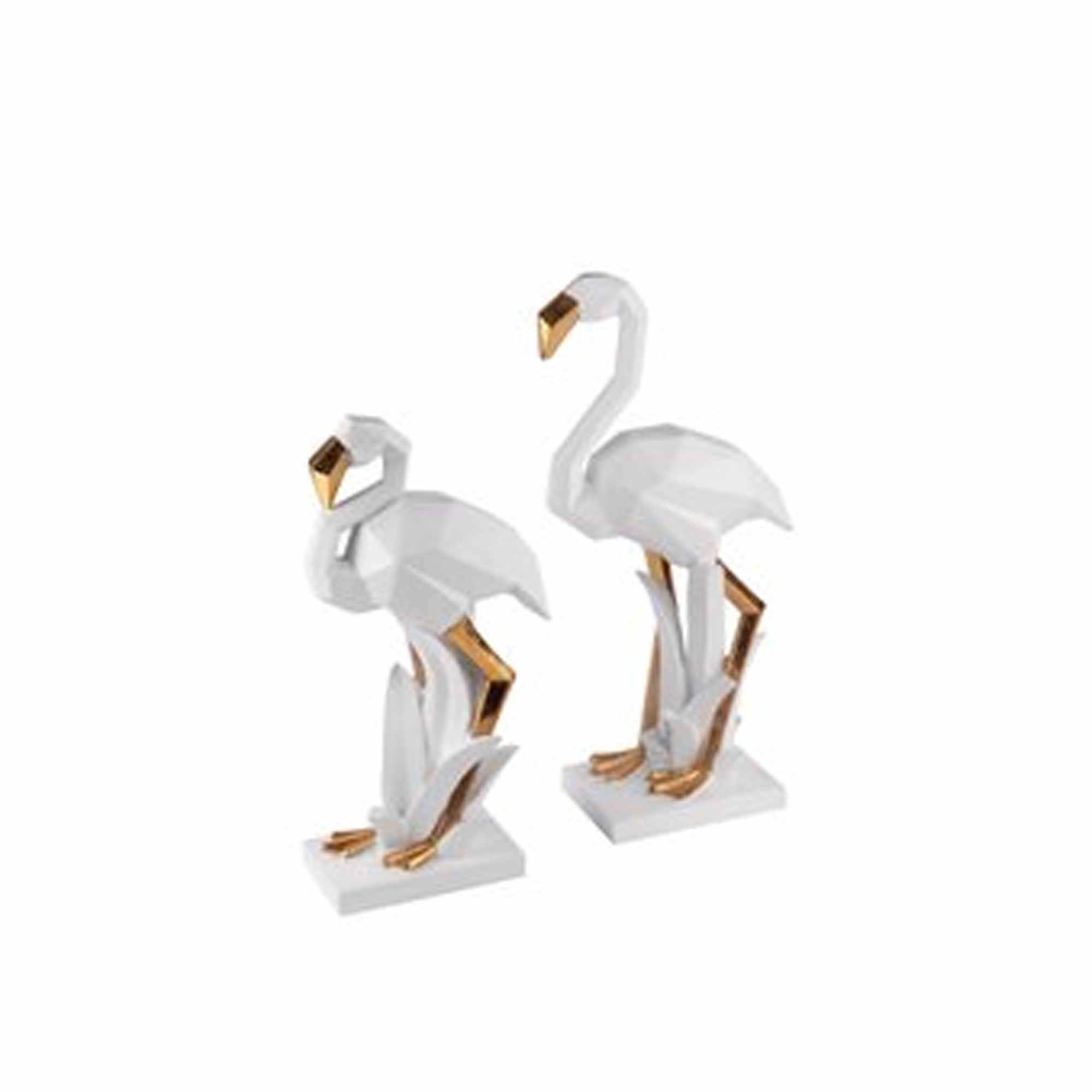 Статуэтка 36см  POLYESTER  WHİTE FLAMİNGO