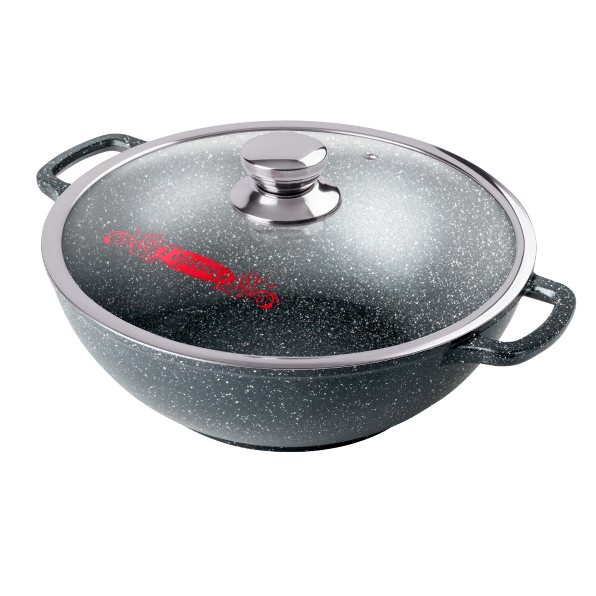 Казан 4л. 280/100 Гранит лит/руч. с кр. (п/у), кн2832аг