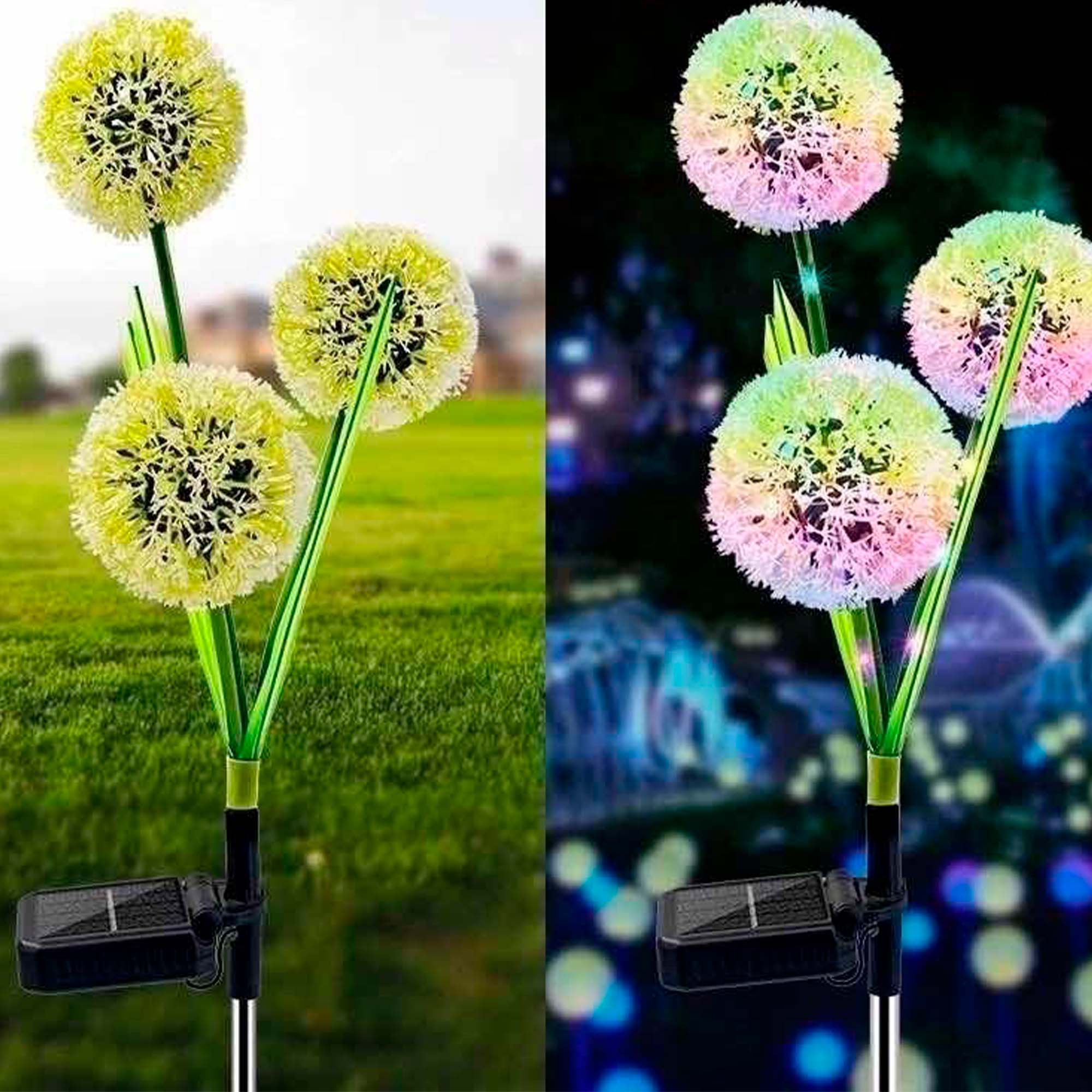 Светильник садовый на солнечной батарее 80см Одуванчик (3)