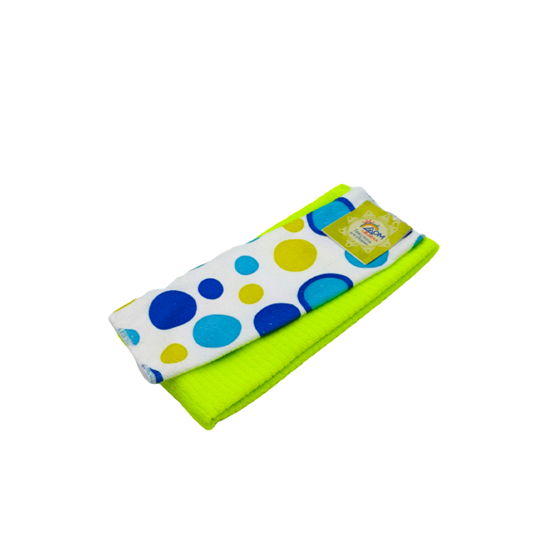 Набор салфеток 2шт (30х30 с рис. - 40х60) ДомВелл Микрофибра