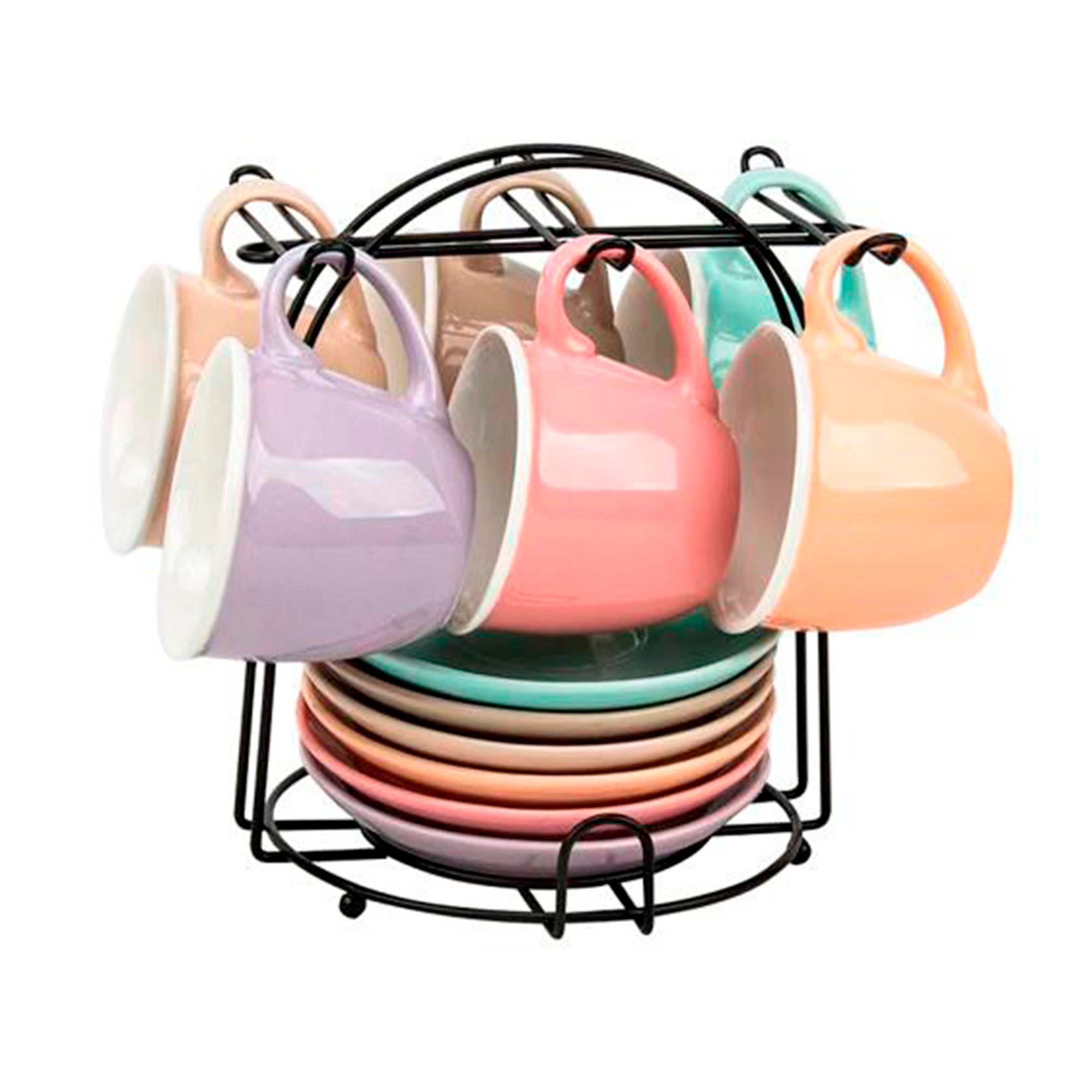 Набор чайный 12пр. на мет подставке  "Микс"