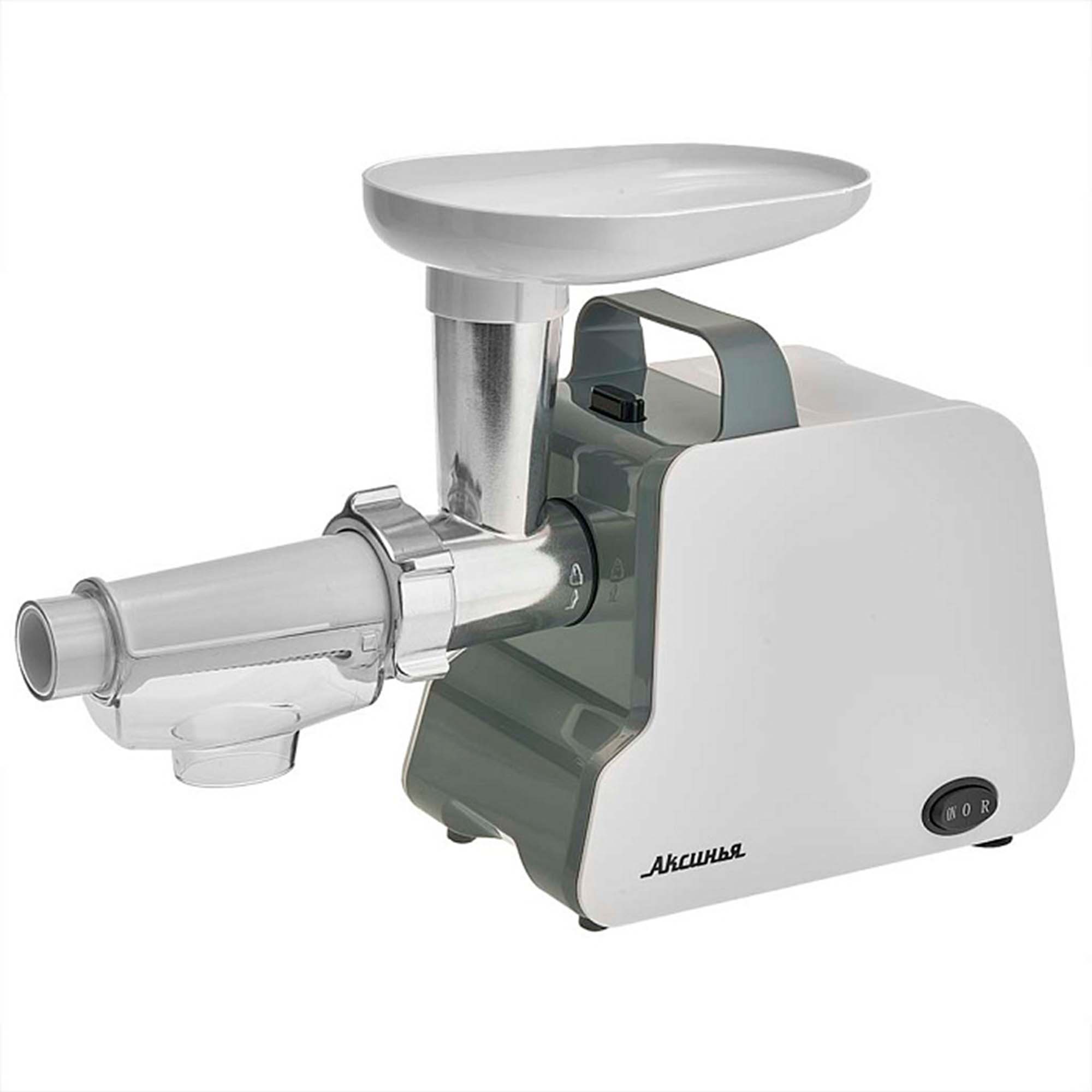 Мясорубка электрическая 2000Вт АКСИНЬЯ КС-2007С белый с серым: 2000 Вт с насадкой для томатов