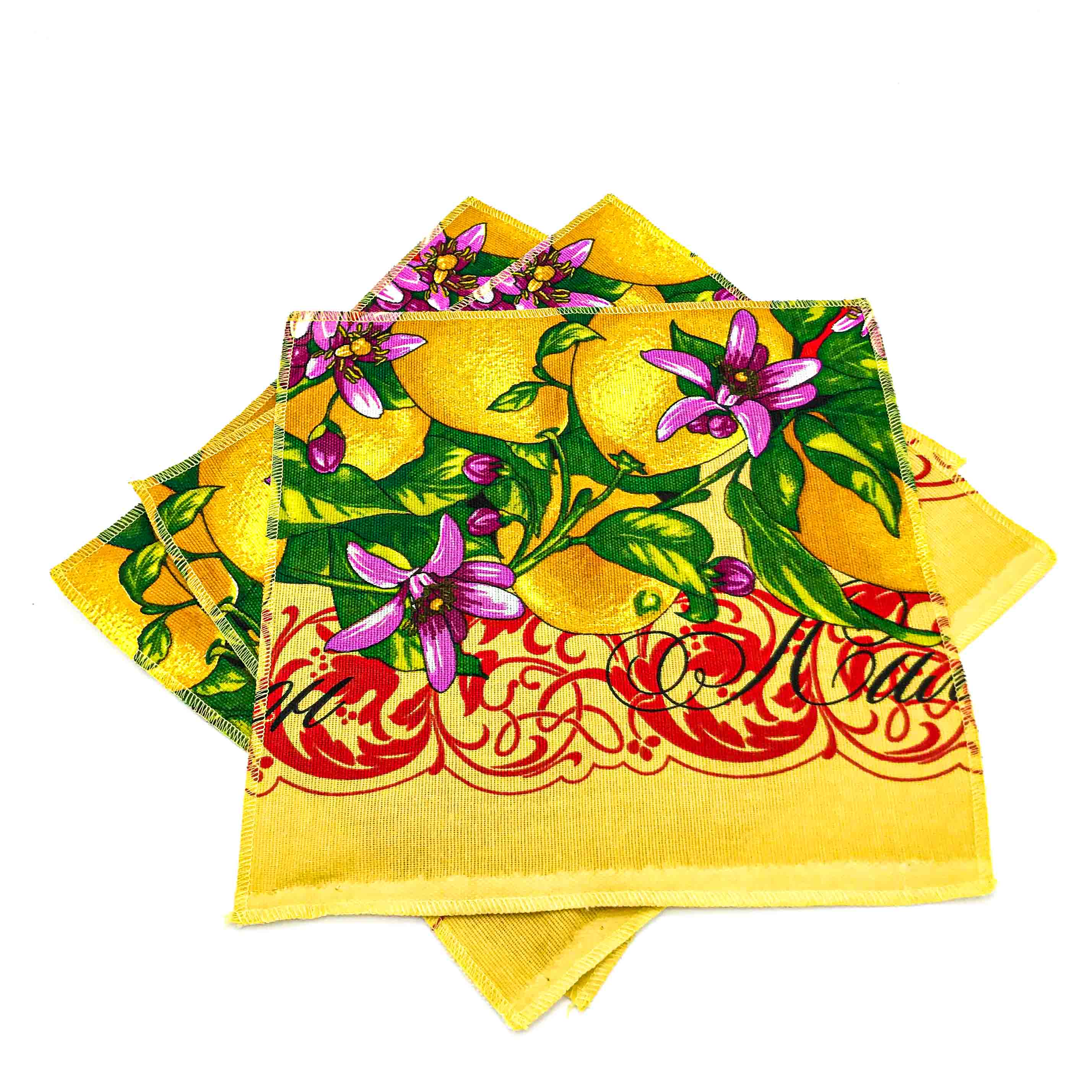 Набор салфеток 3шт 30*30 ДомВелл рогожка Лимоны