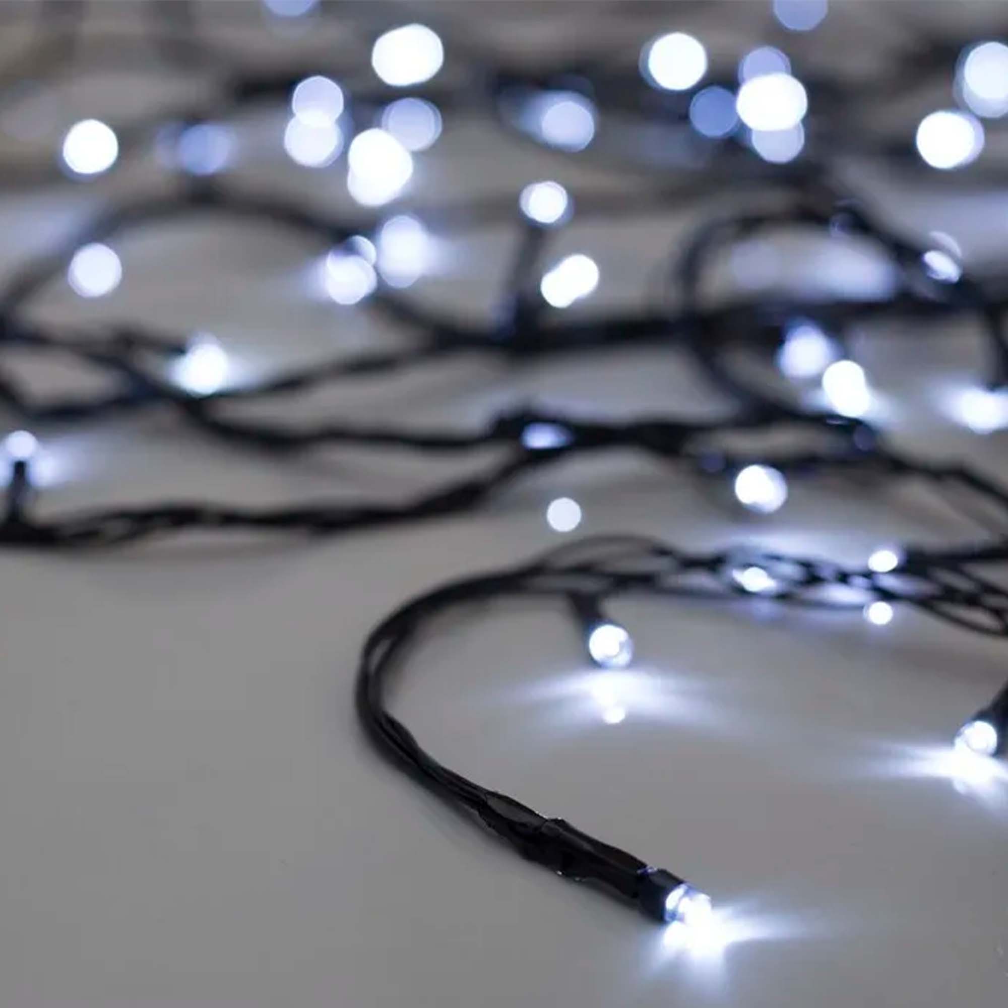 Гирлянда "Нить" 20м, темная нить,свечение белое холодное РД18317