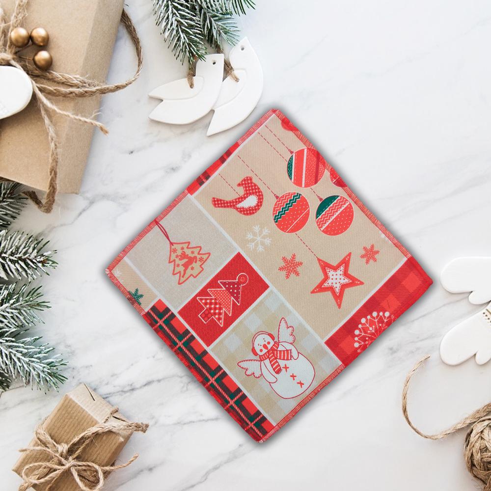 Салфетка из рогожки 30*30 ДомВелл 51424 Новогодний принц