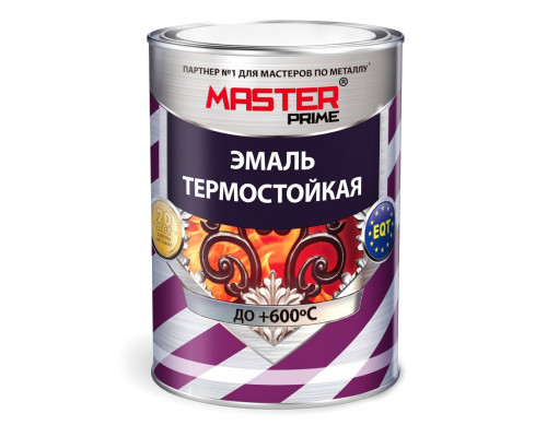 Эмаль термостойкая серебро (0,8кг) MASTER PRIME