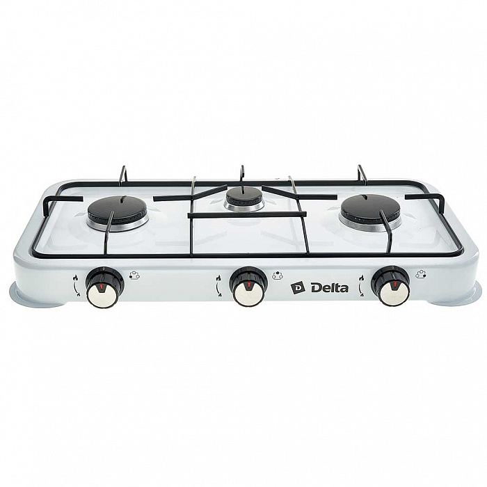 Плита газовая DELTA трехконфорочная, белый (4)
