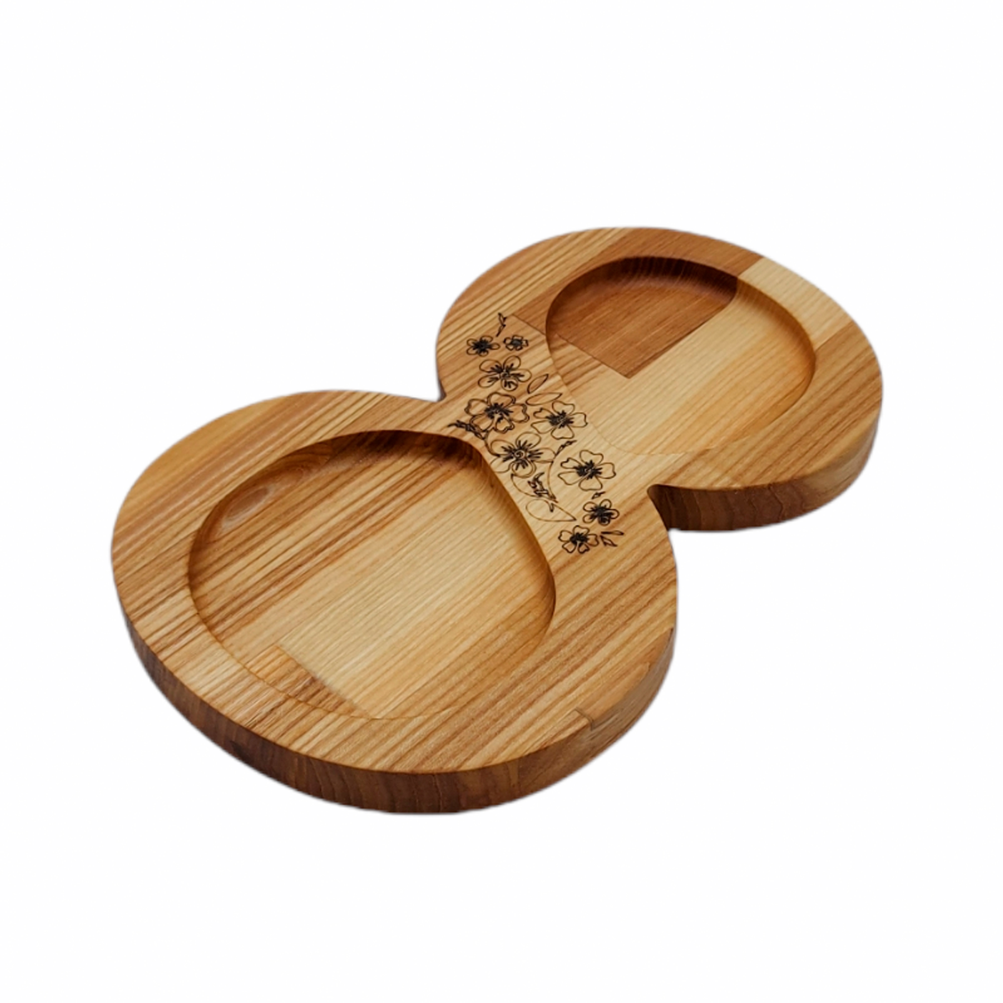 Менажница 25х16,5*2см ДомВуд с гравировкой Ясень Я218