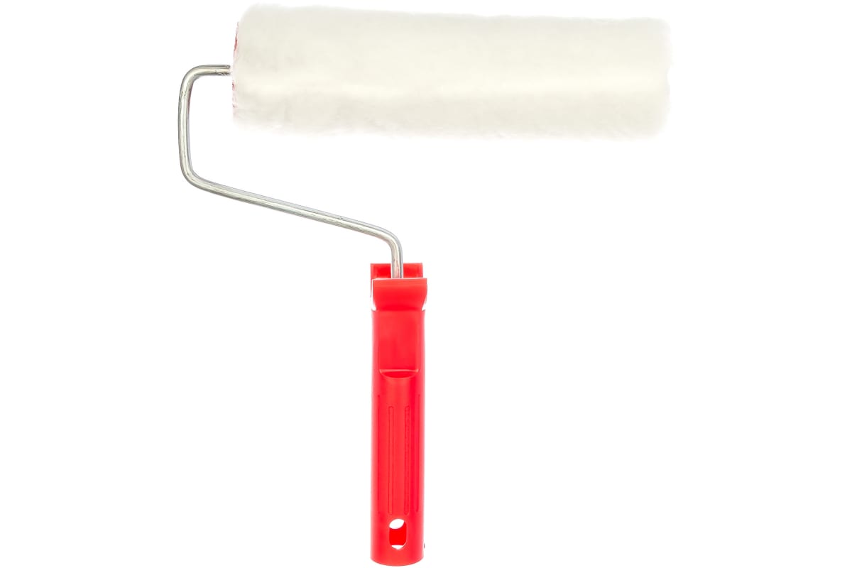 Валик "Искусственный мех", в сборе, 200мм, D-48мм, D ручки 6мм, крепление шплинтом, Сибртех