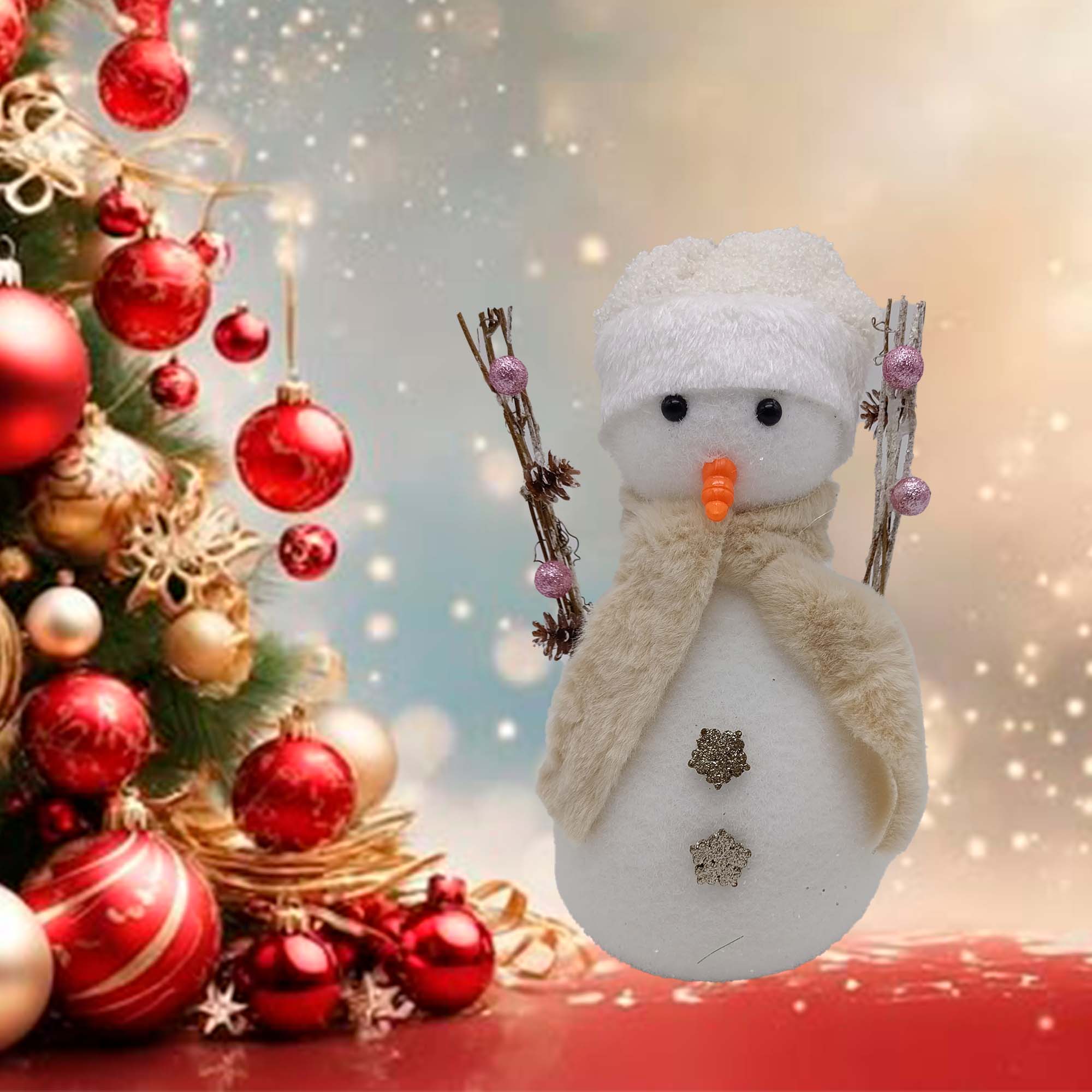 Фигурка новогодняя "Снеговик" 35см  РД18706