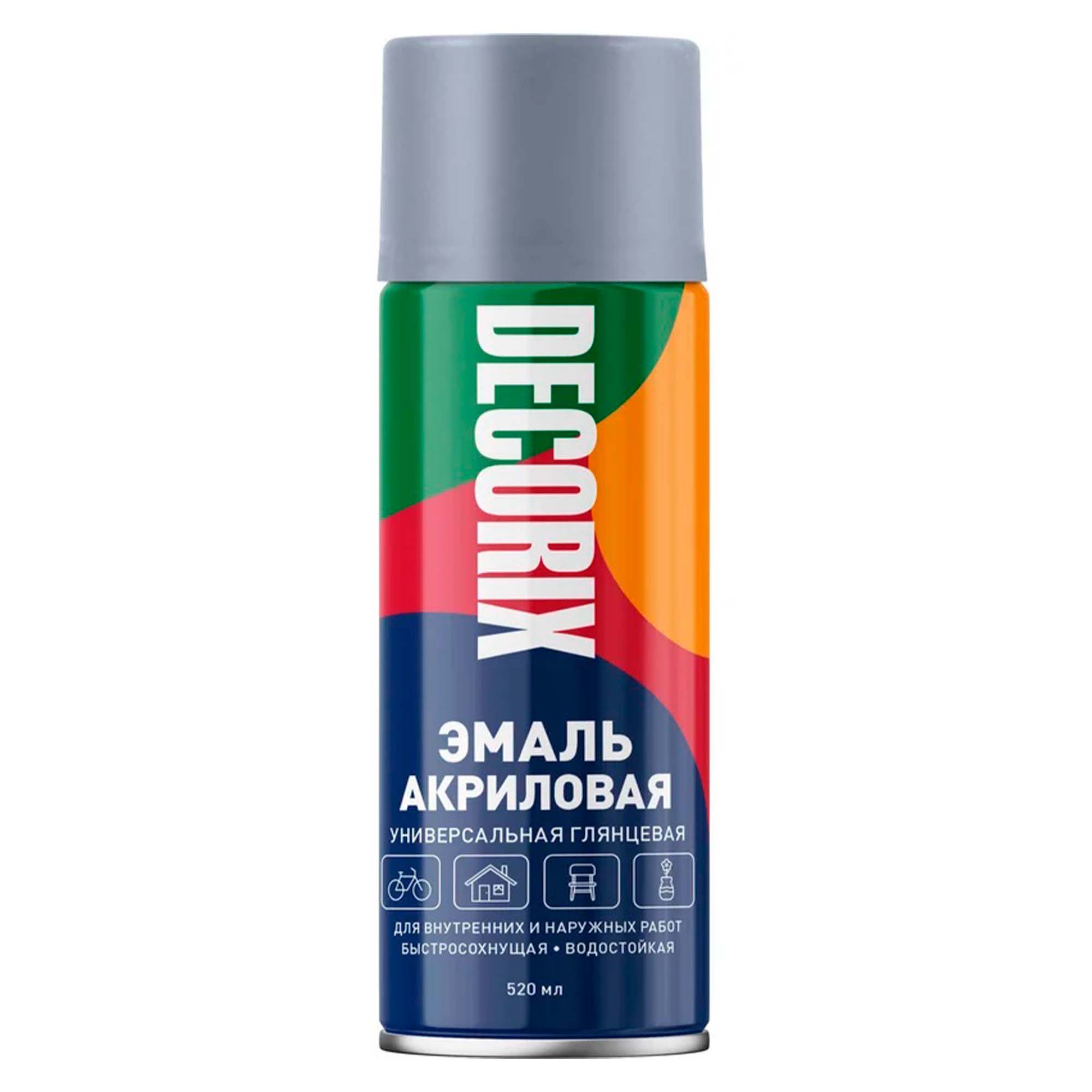Эмаль аэроз. 520мл серый универсал DECORIX (А22 fog grey)