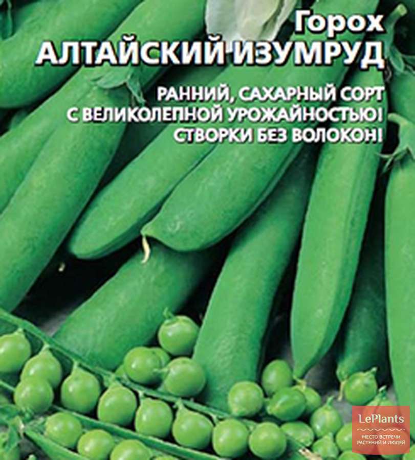 Семена Горох Алтайский Изумруд "Уральский Дачник" ц/п