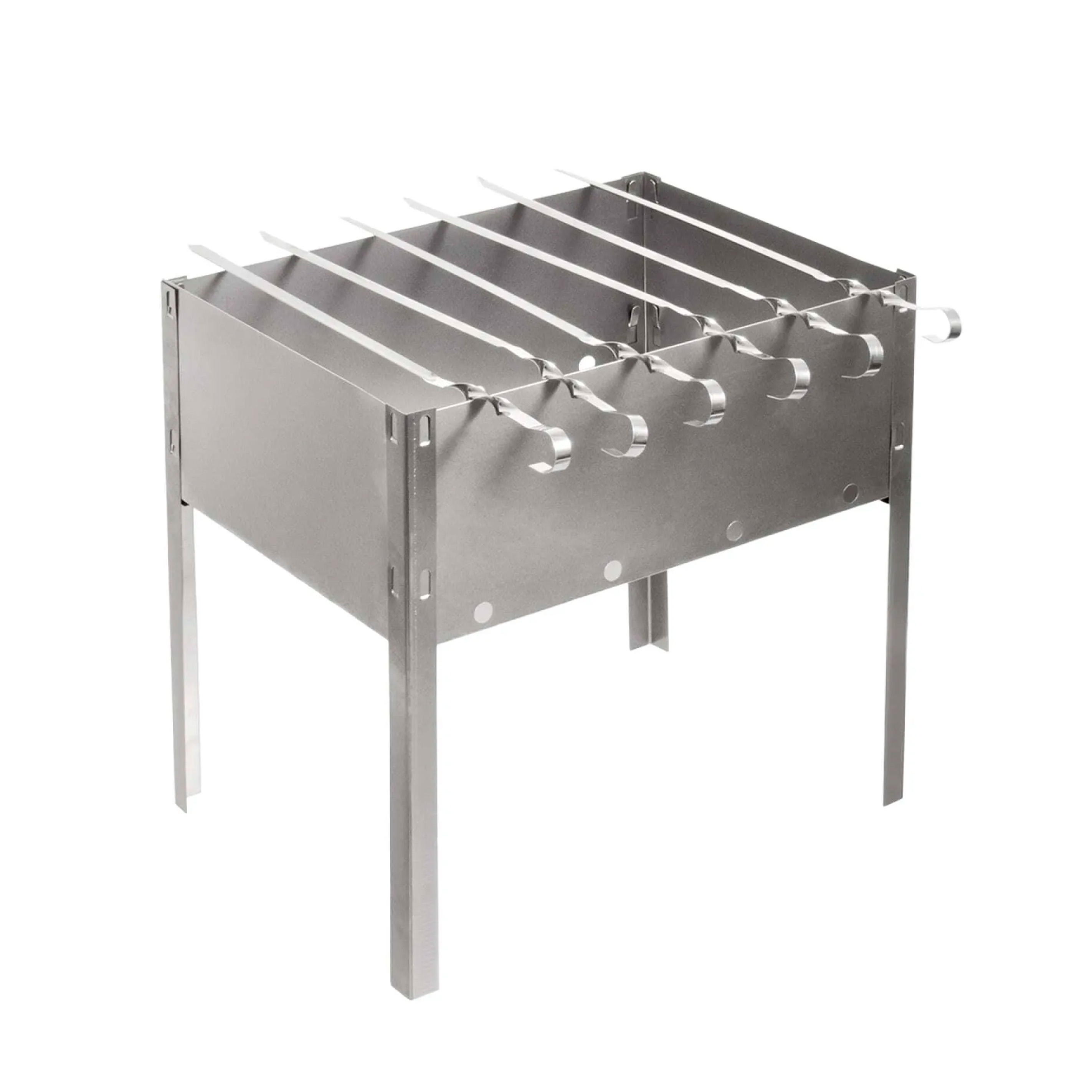 Мангал 350х250х350см, сборный + 6 шампуров (нерж.), в термопленке BOYSCOUT 