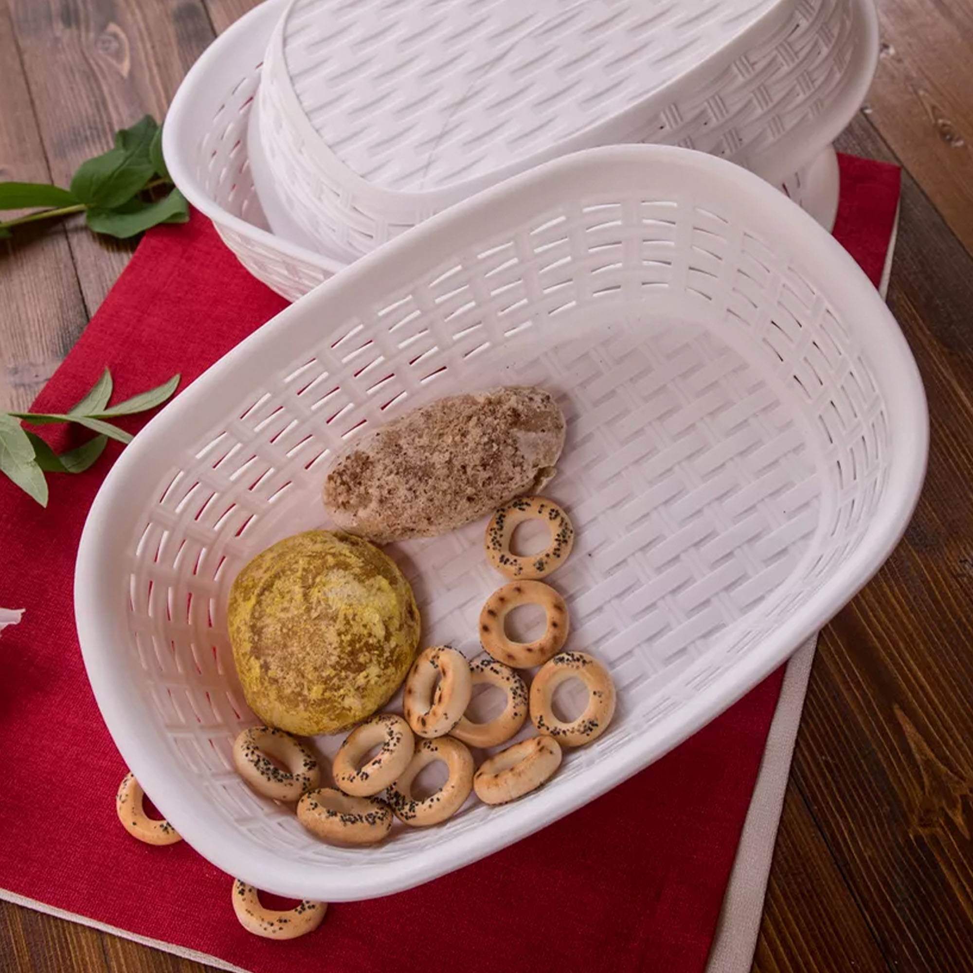 Хлебница плетеная 3л белая