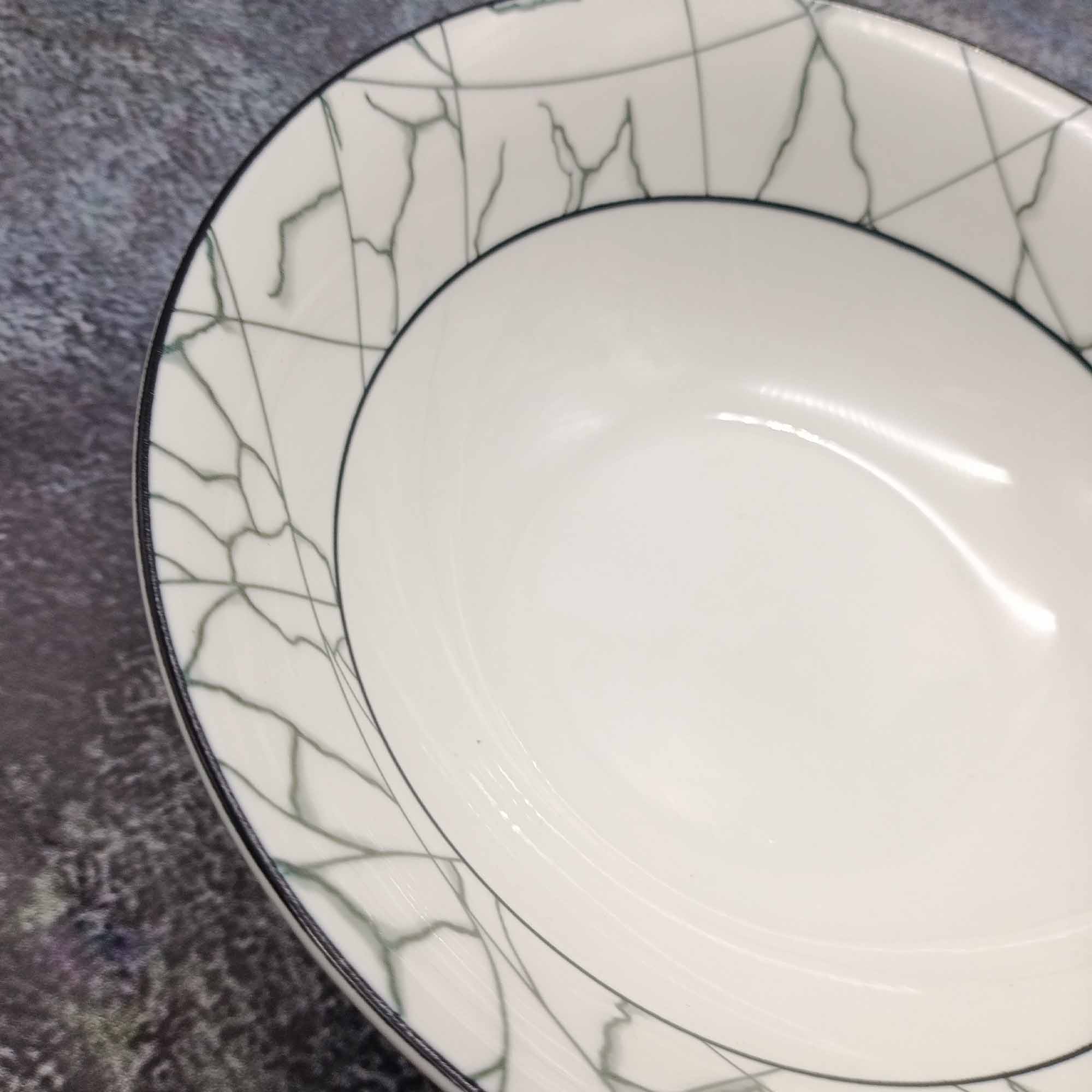 Миска 17,5см круглая, с узором РД84632 мрамор