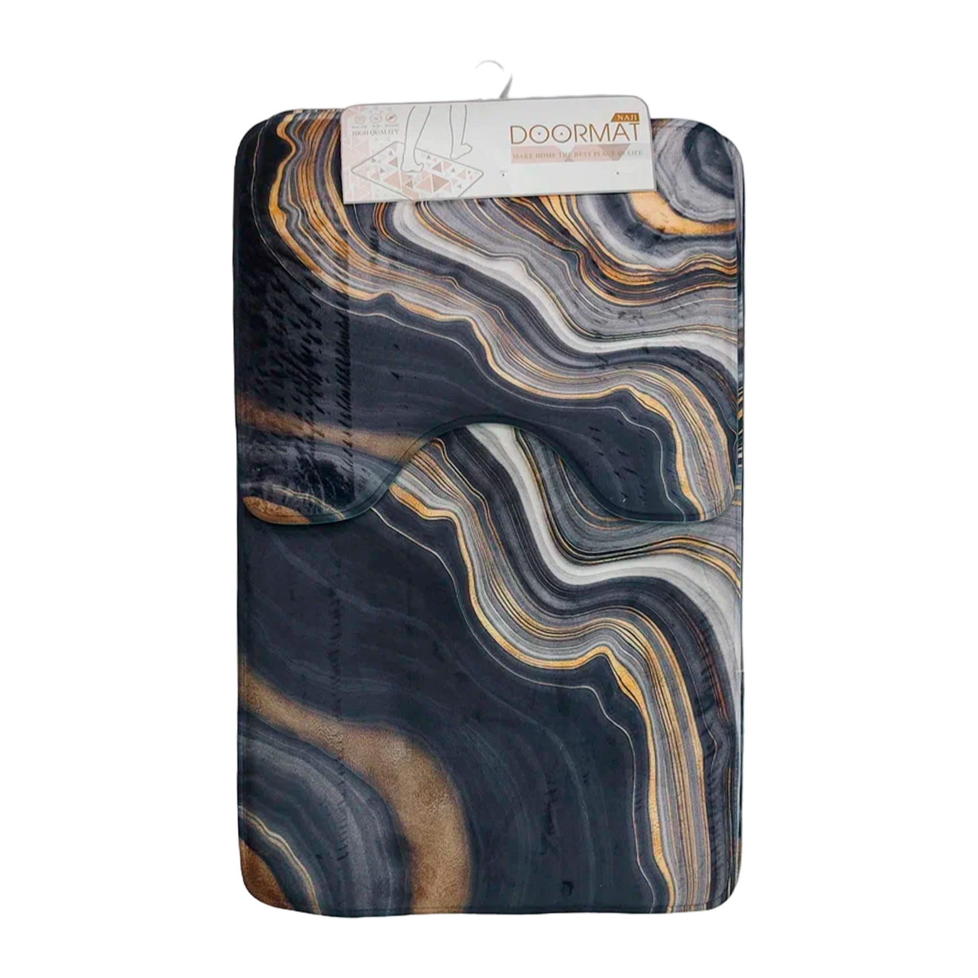 Набор ковриков для ванной 2шт, 50х80, 50х40 Абстракция, велюр, кант РД68212