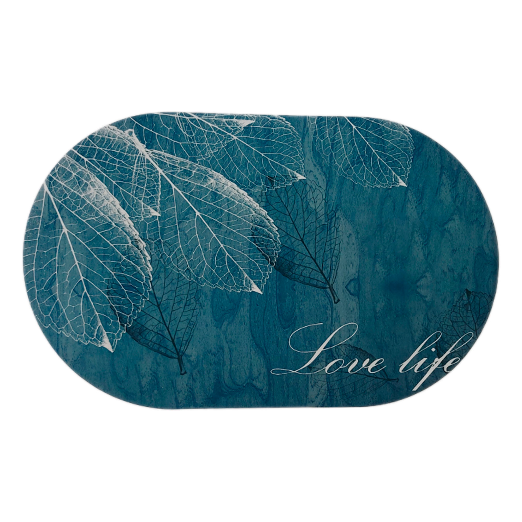 Коврик универсальный 48х78см Листья, впитывающий, ПВХ+диатомитовые волокна РД68465