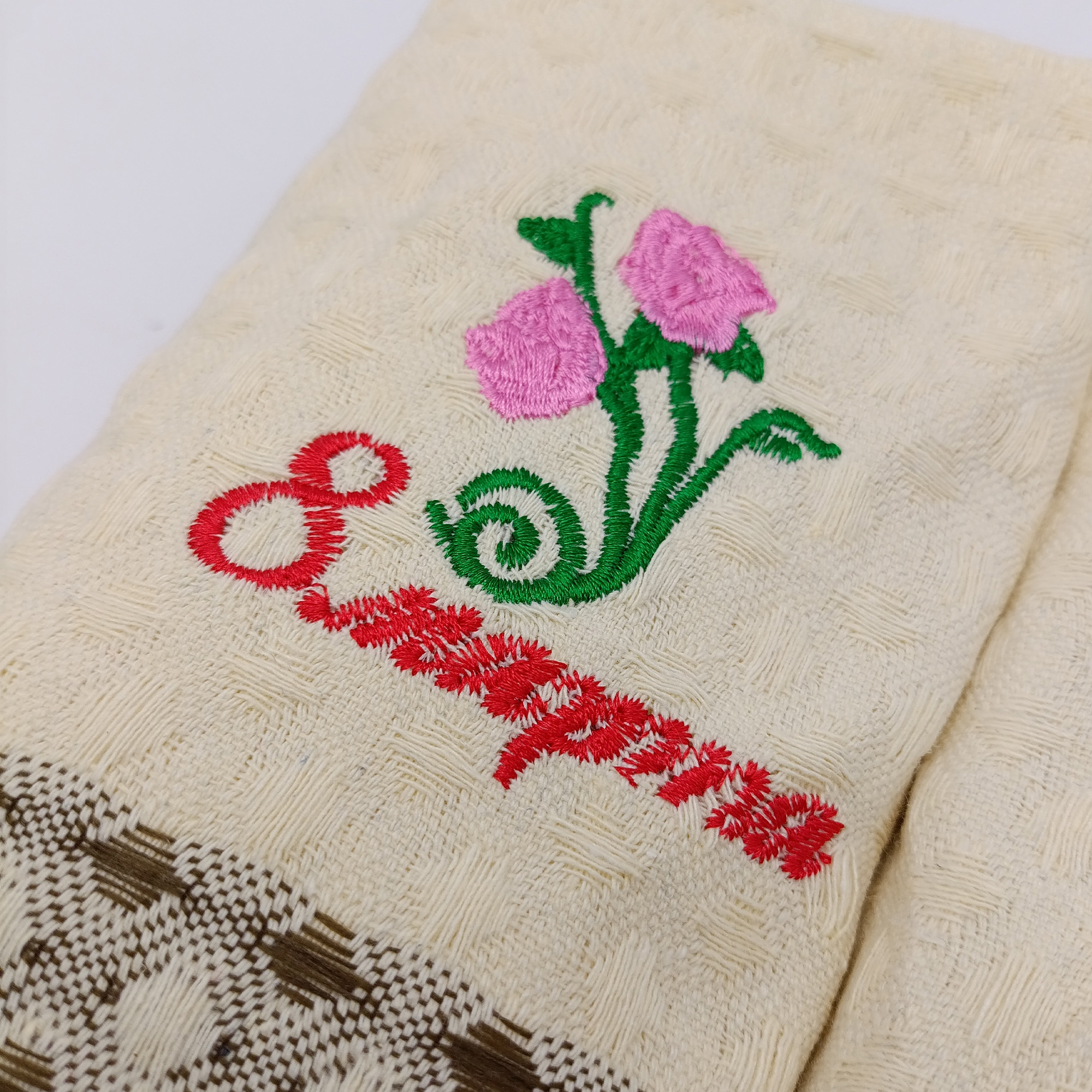 Набор полотенец 2шт 25х50см, 8 Марта, хлопок, в коробке