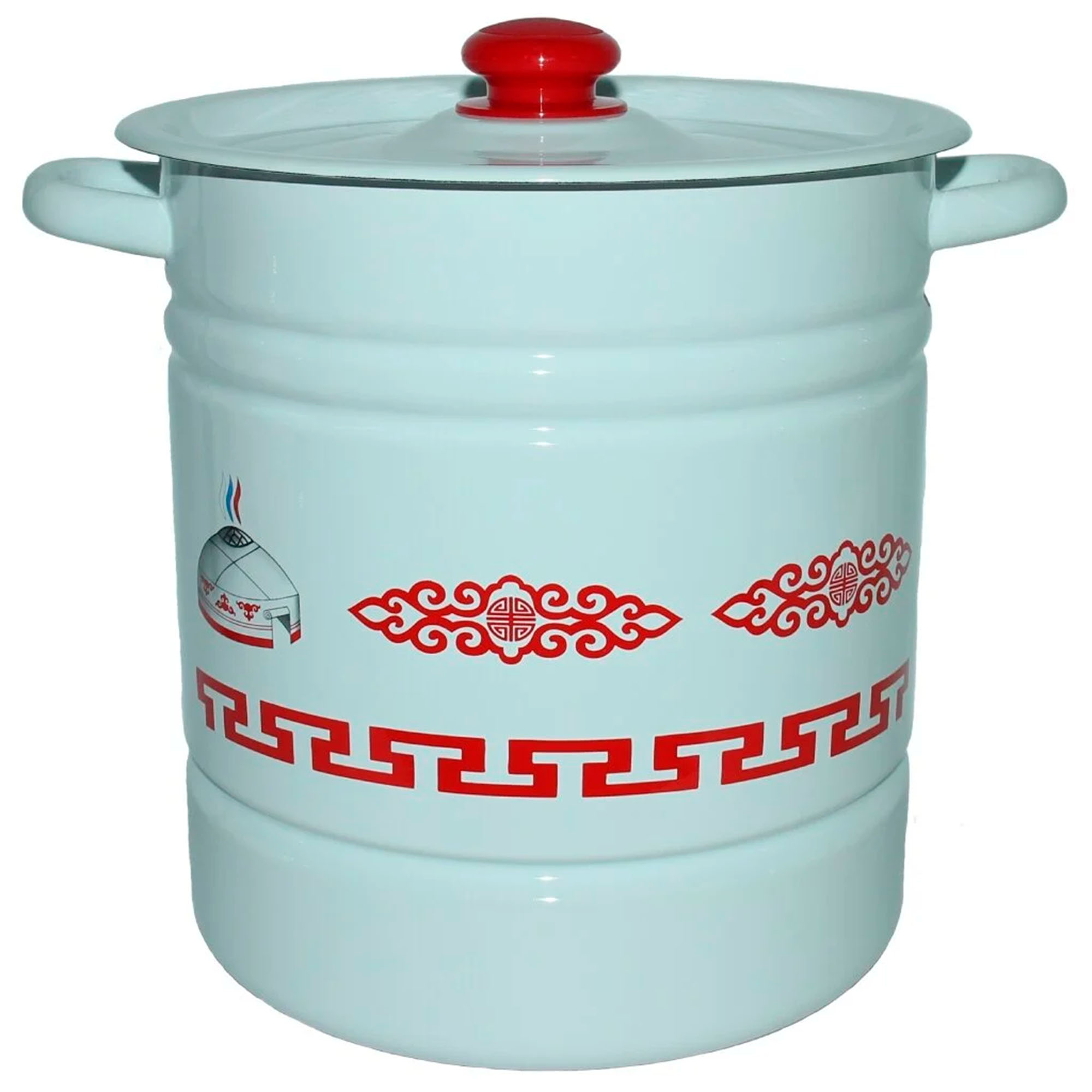 Мантоварка 12л (4 вставки) декор с пластм. кнопкой