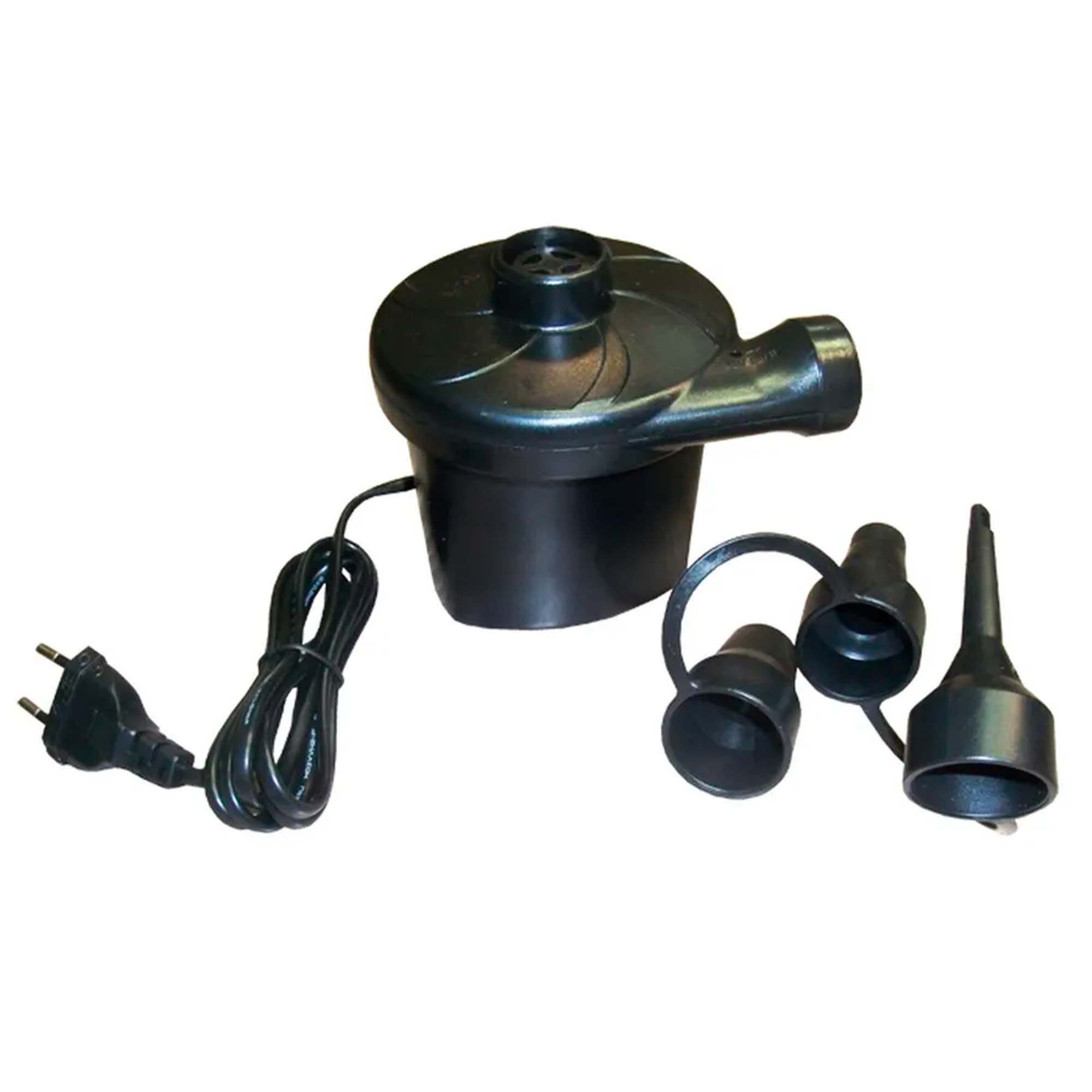 HT-196, STERMAY, Насос электрический 220В для надувных матрасов и бассейнов, 3 насадки в комплекте, уп.36